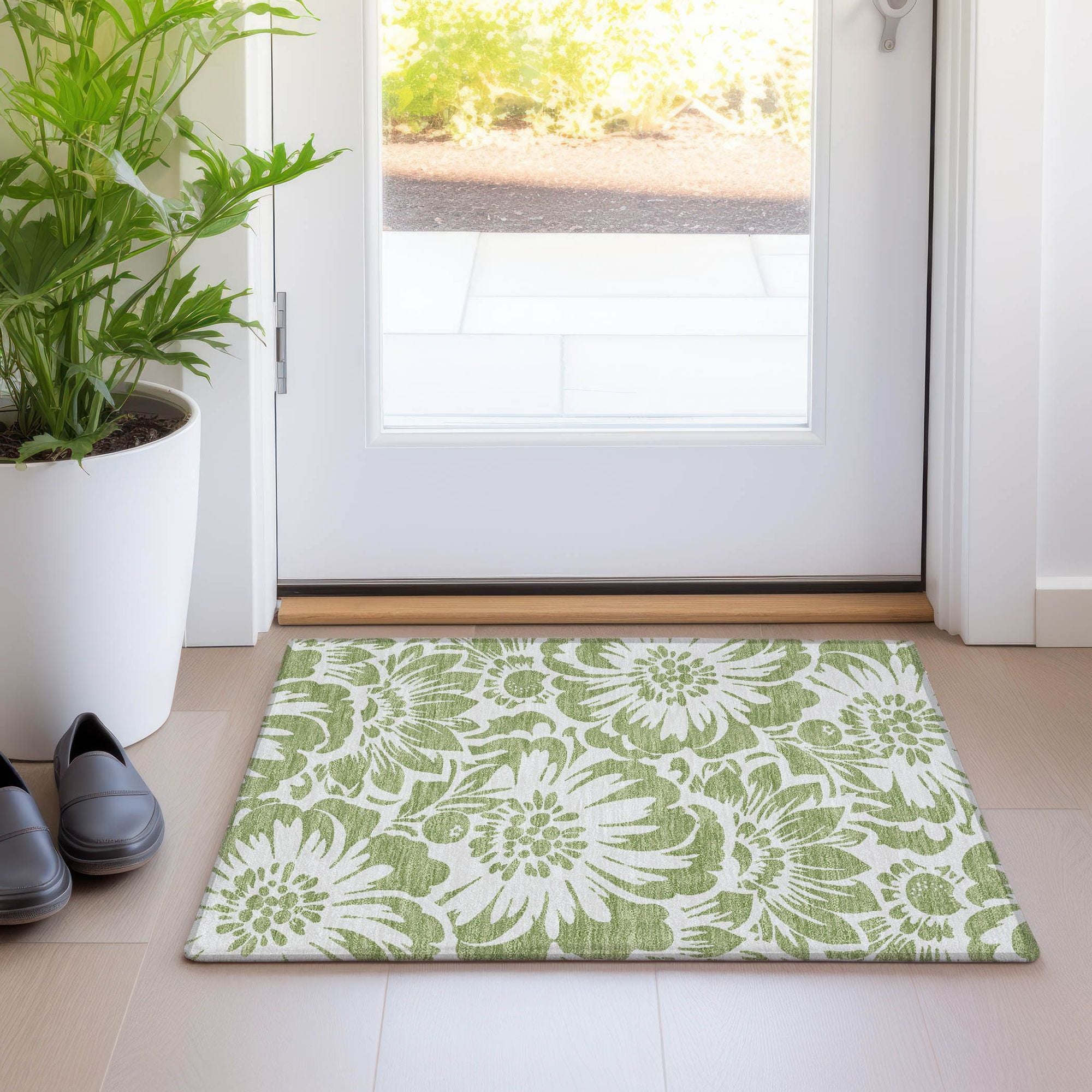 Machine Made ACN551 Aloe Green Rugs #color_aloe green