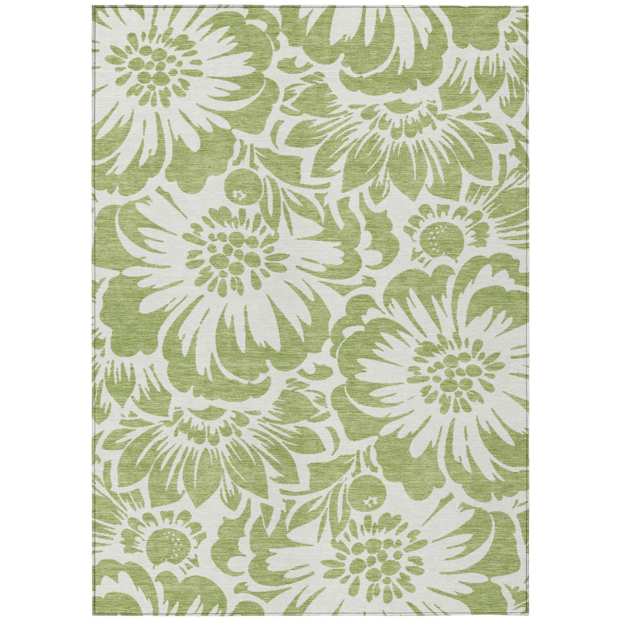 Machine Made ACN551 Aloe Green Rugs #color_aloe green