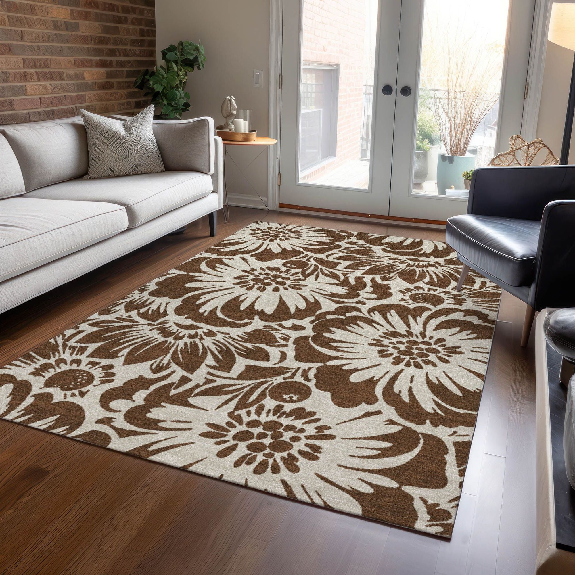 Machine Made ACN551 Brown  Rugs #color_brown 