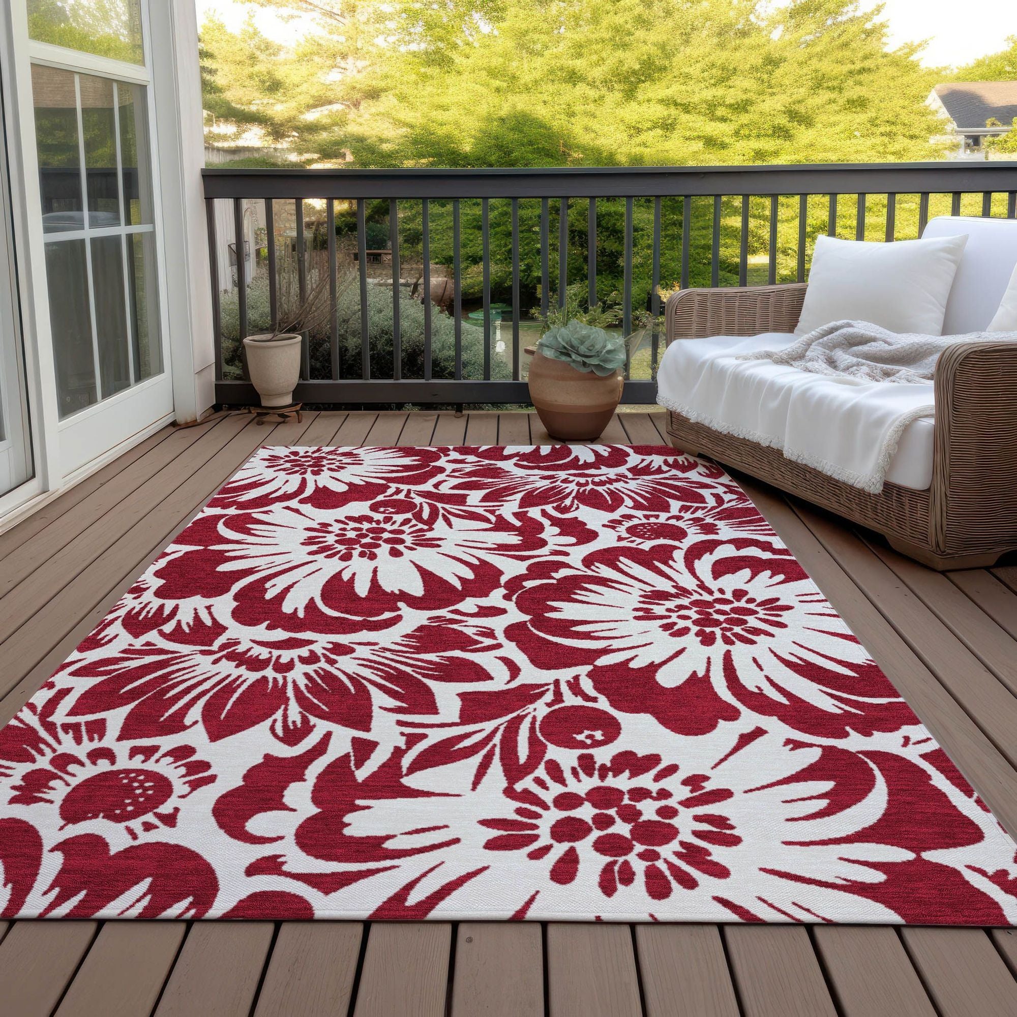 Machine Made ACN551 Burgundy Red Rugs #color_burgundy red