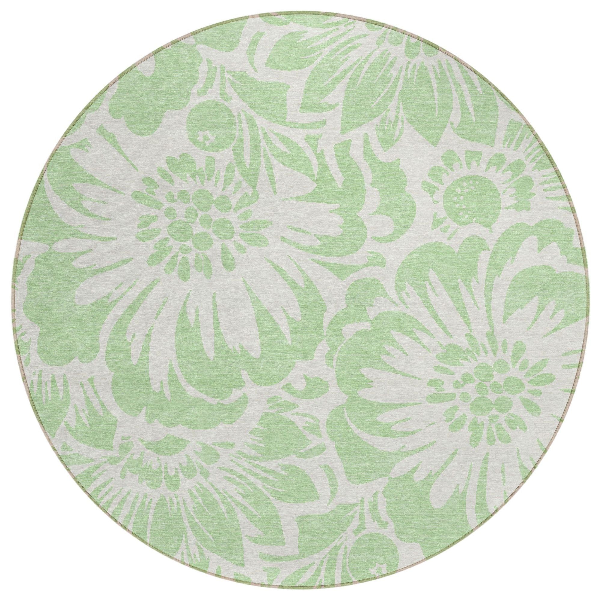 Machine Made ACN551 Mint Green Rugs #color_mint green