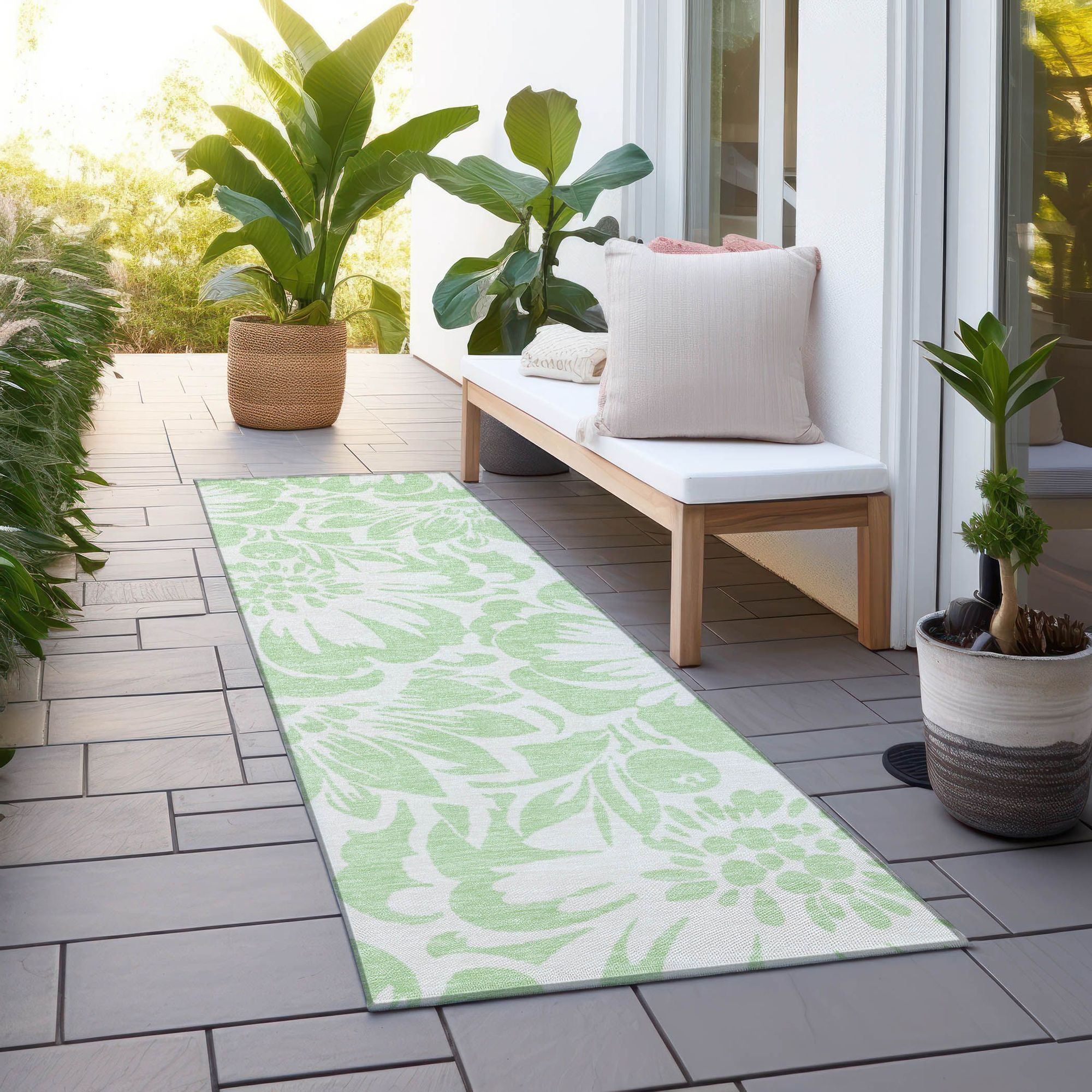 Machine Made ACN551 Mint Green Rugs #color_mint green