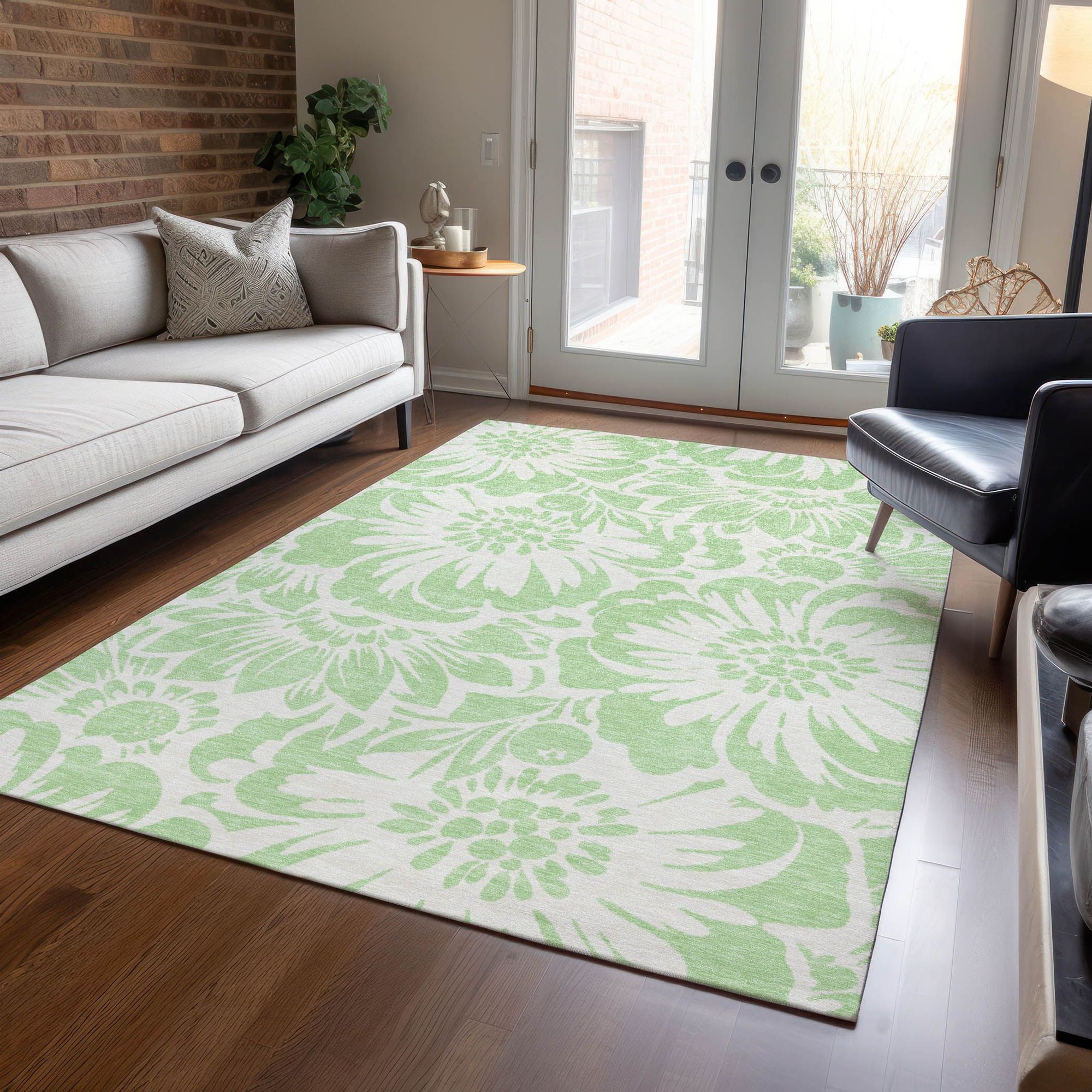 Machine Made ACN551 Mint Green Rugs #color_mint green