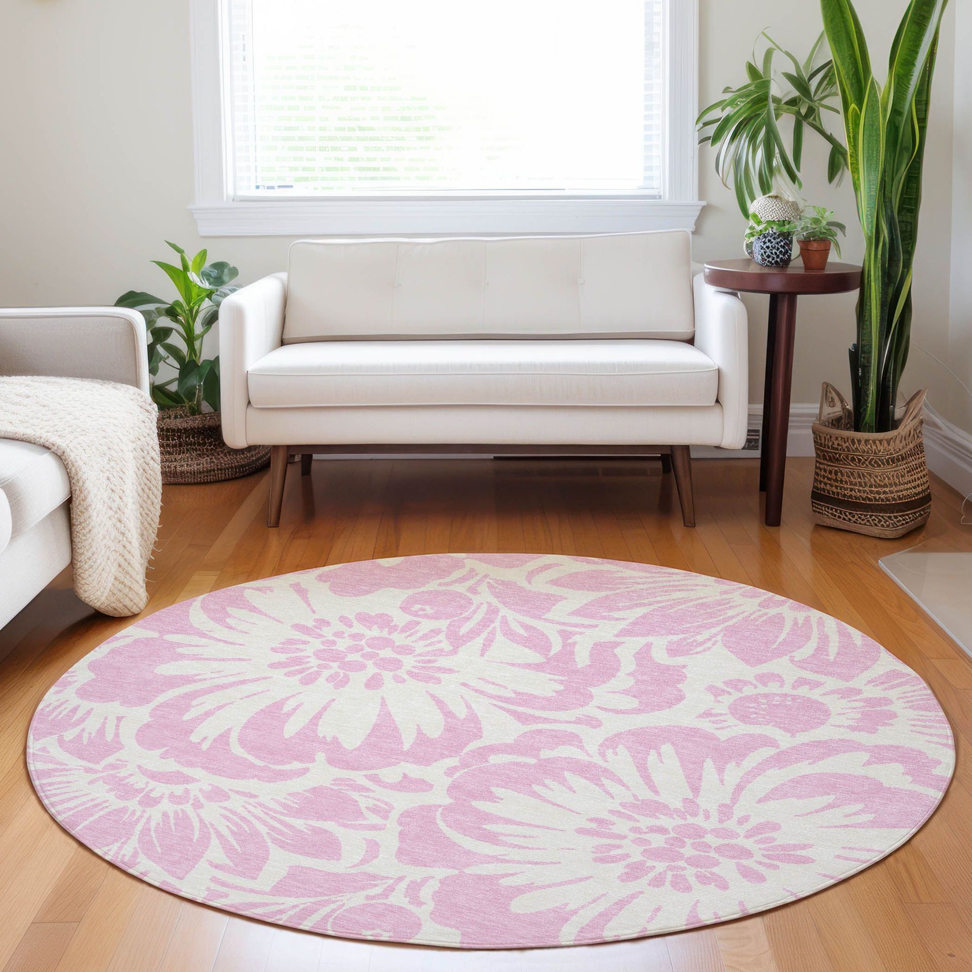 Machine Made ACN551 Pink  Rugs #color_pink 