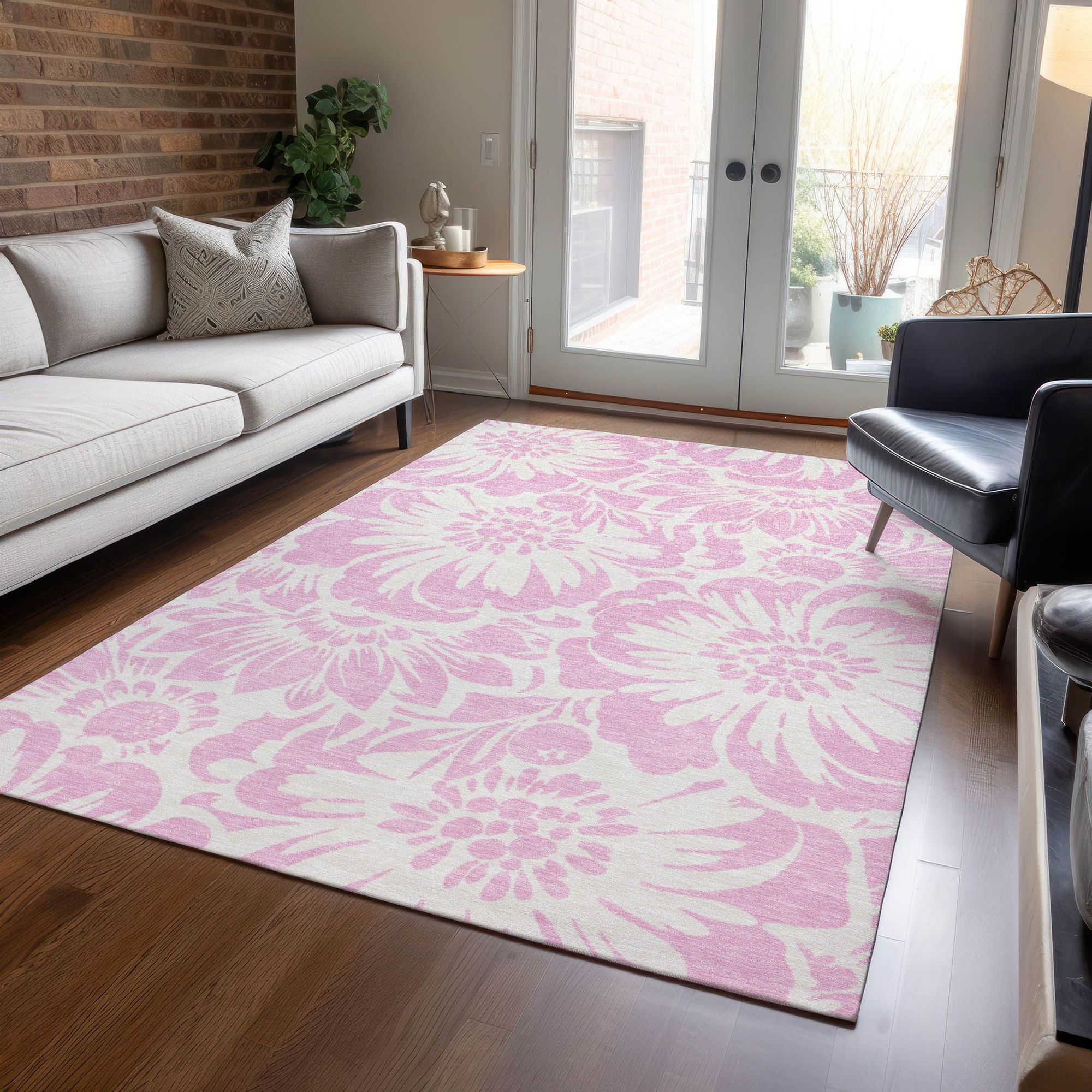 Machine Made ACN551 Pink  Rugs #color_pink 