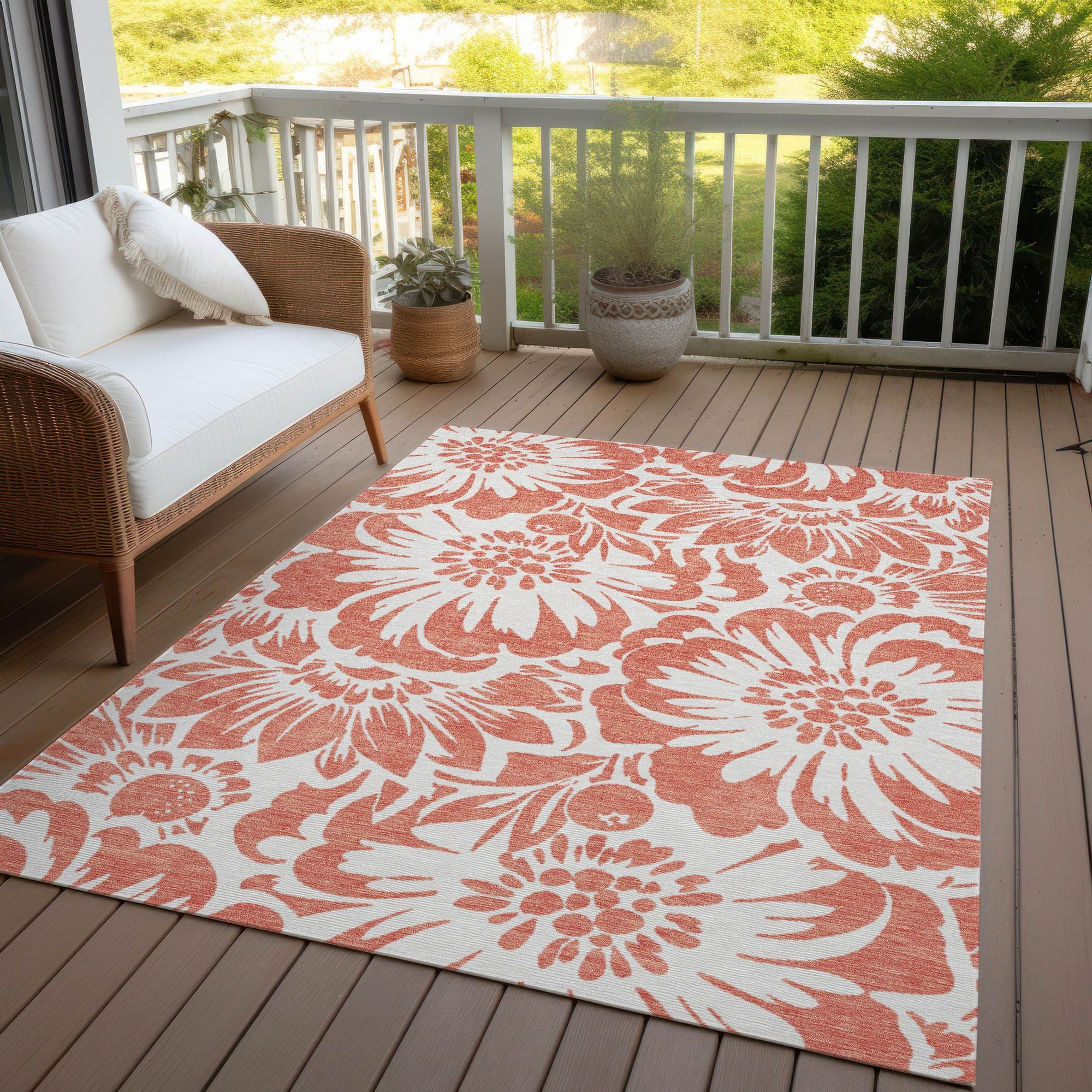 Machine Made ACN551 Salmon Orange Rugs #color_salmon orange