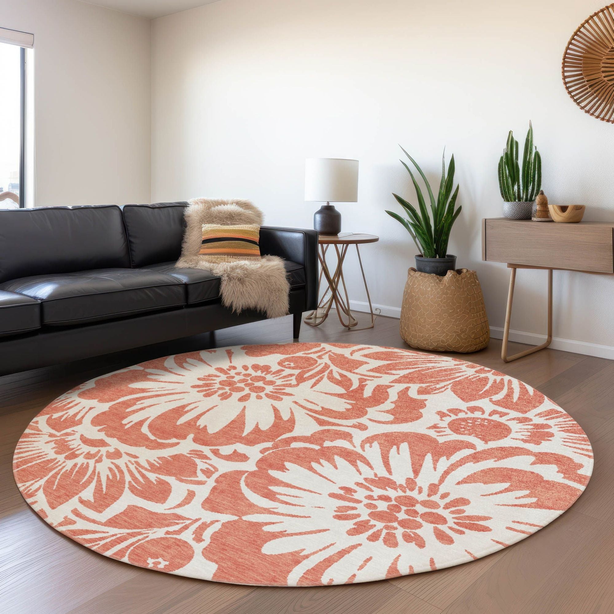 Machine Made ACN551 Salmon Orange Rugs #color_salmon orange