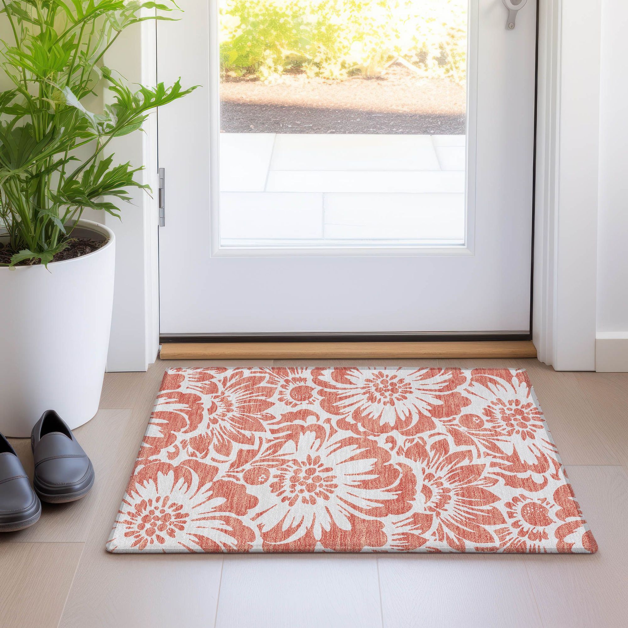 Machine Made ACN551 Salmon Orange Rugs #color_salmon orange