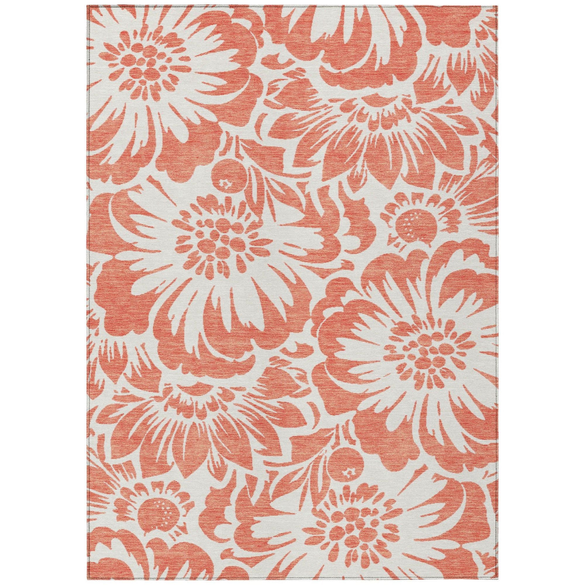 Machine Made ACN551 Salmon Orange Rugs #color_salmon orange