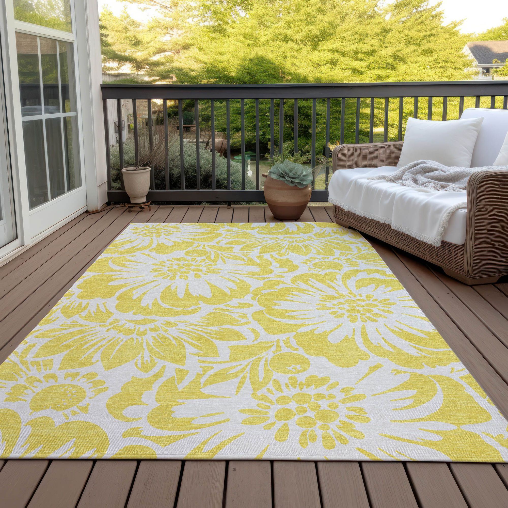 Machine Made ACN551 Yellow Gold Rugs #color_yellow gold