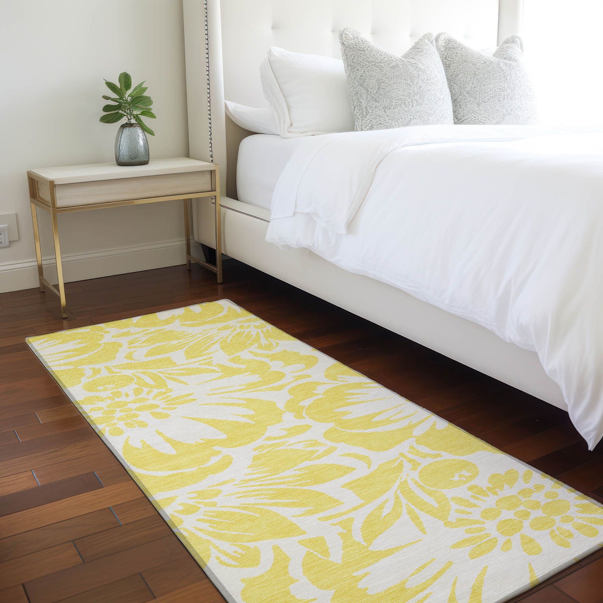 Machine Made ACN551 Yellow Gold Rugs #color_yellow gold