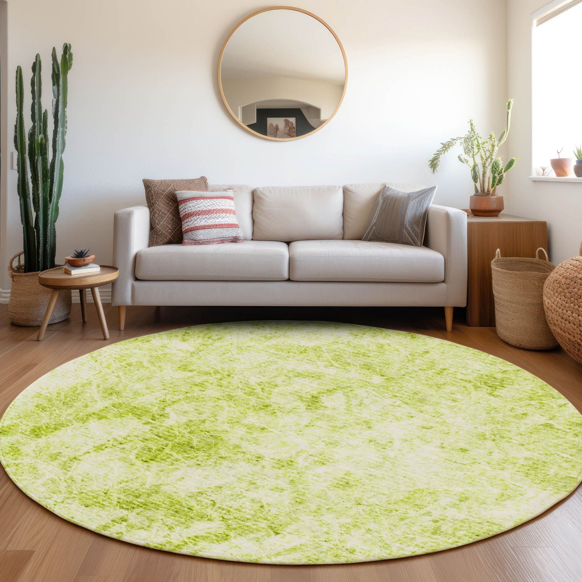 Machine Made ACN553 Aloe Green Rugs #color_aloe green