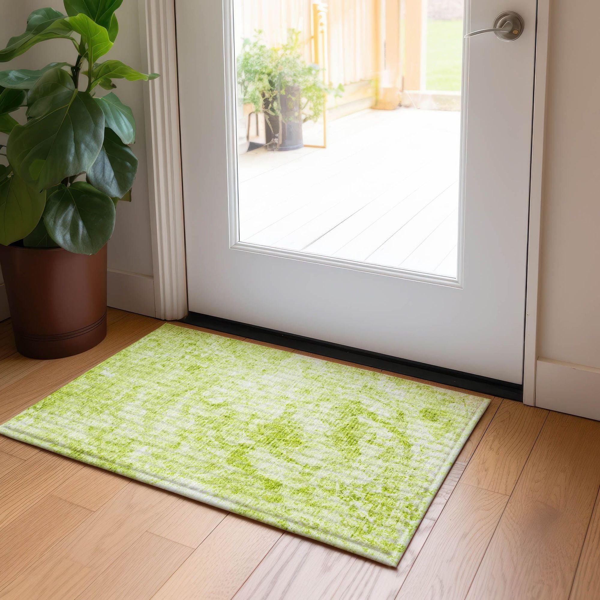 Machine Made ACN553 Aloe Green Rugs #color_aloe green