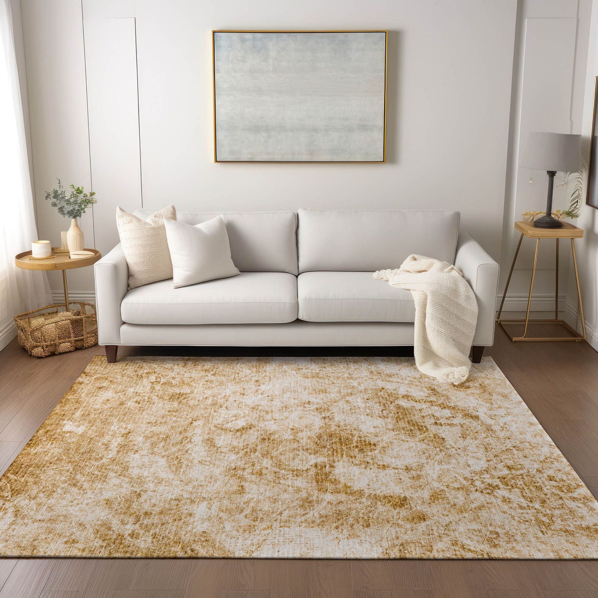 Machine Made ACN553 Beige Brown Rugs #color_beige brown