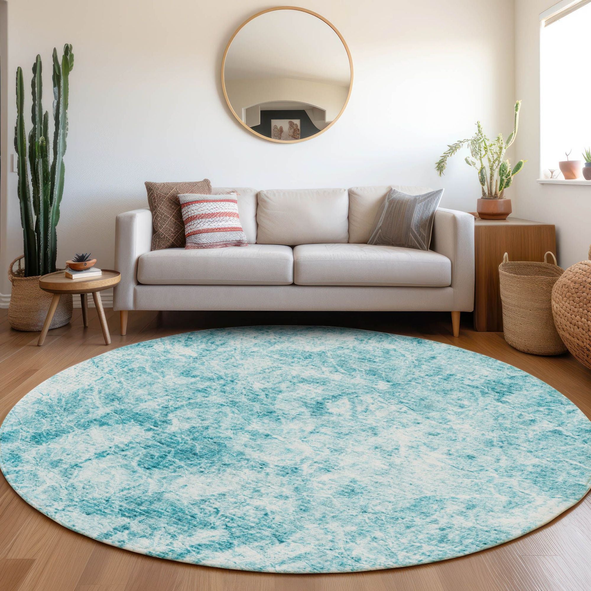 Machine Made ACN553 Teal  Rugs #color_teal 