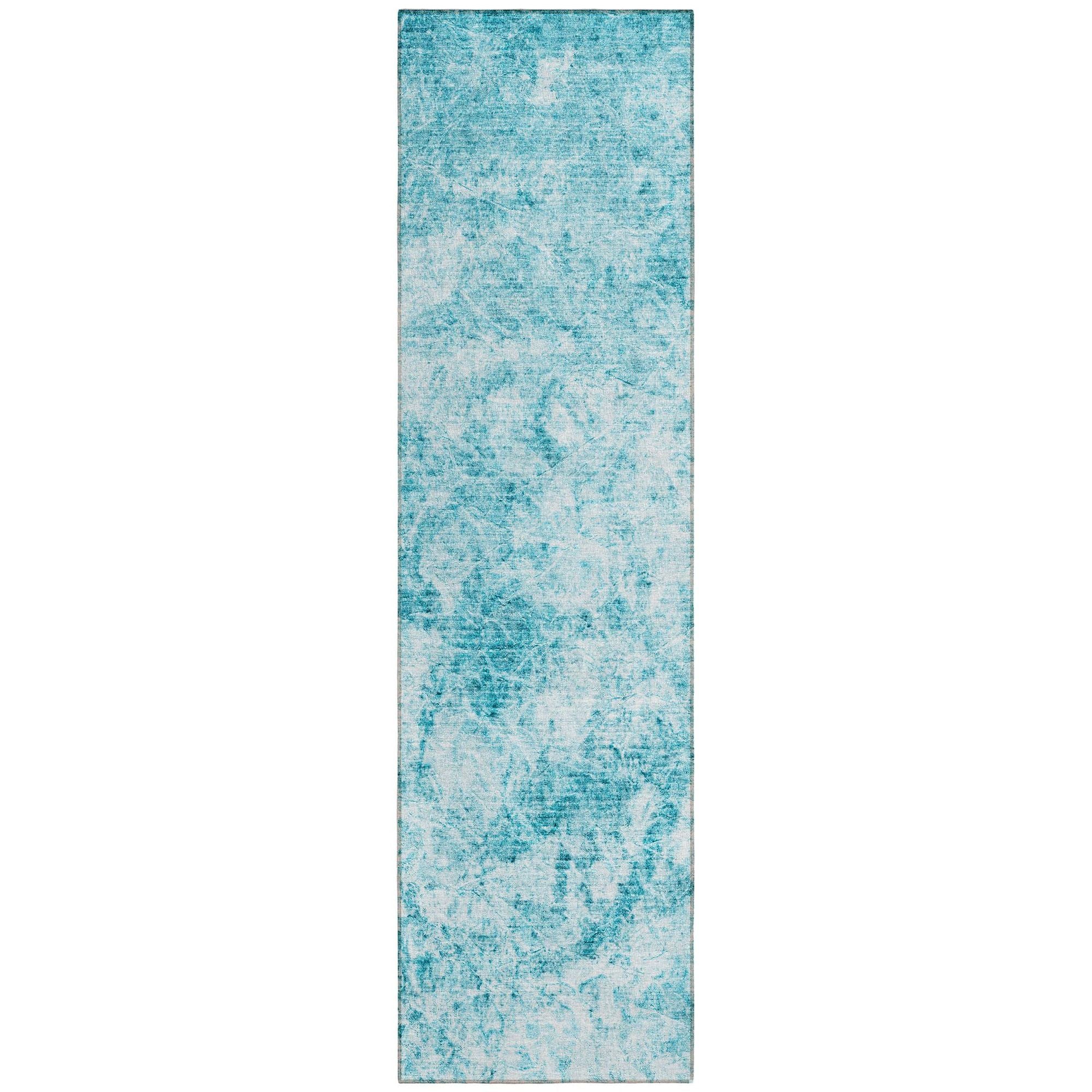 Machine Made ACN553 Teal  Rugs #color_teal 