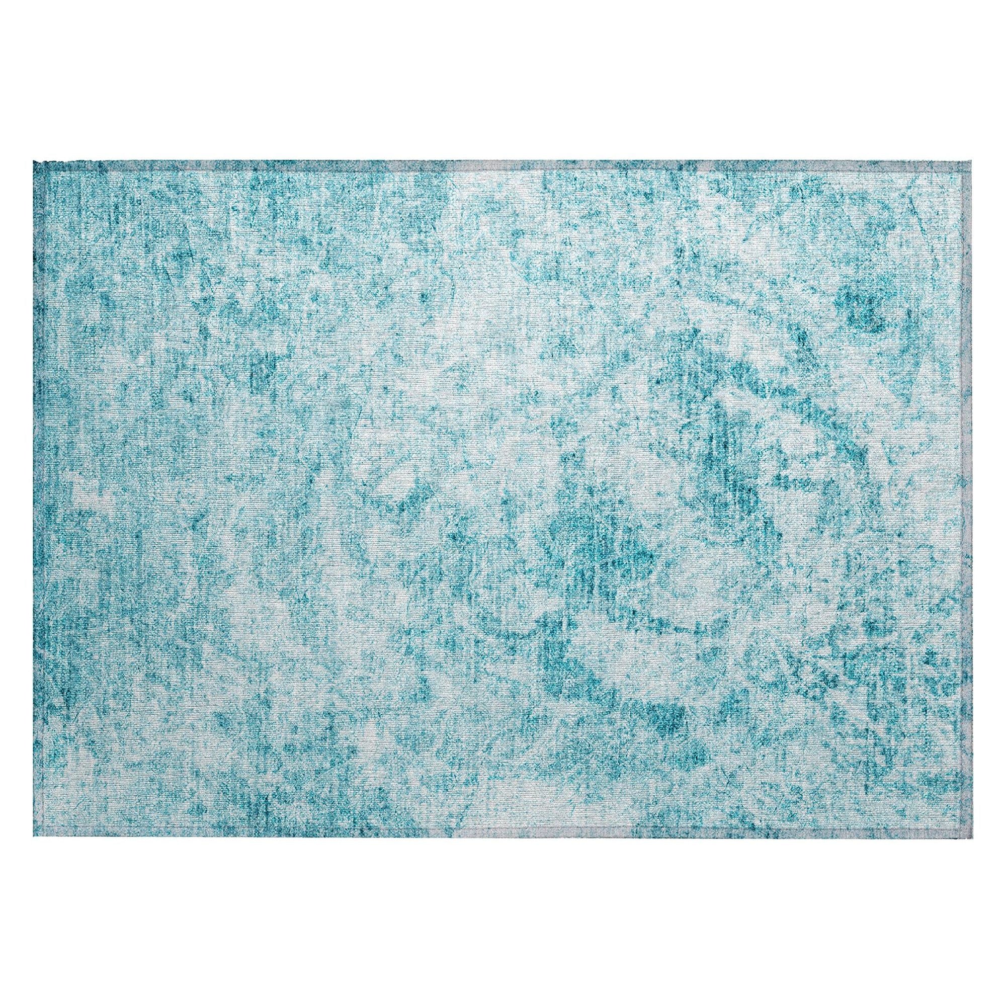 Machine Made ACN553 Teal  Rugs #color_teal 