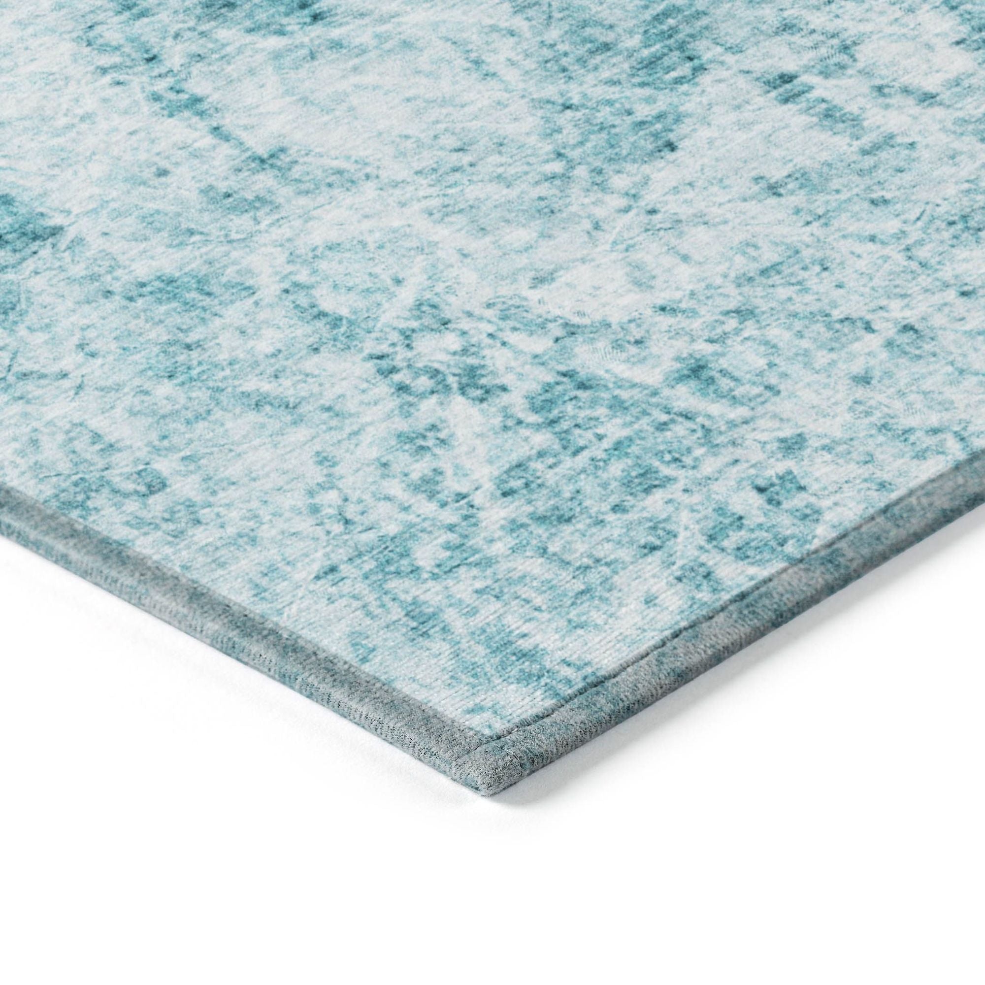 Machine Made ACN553 Teal  Rugs #color_teal 