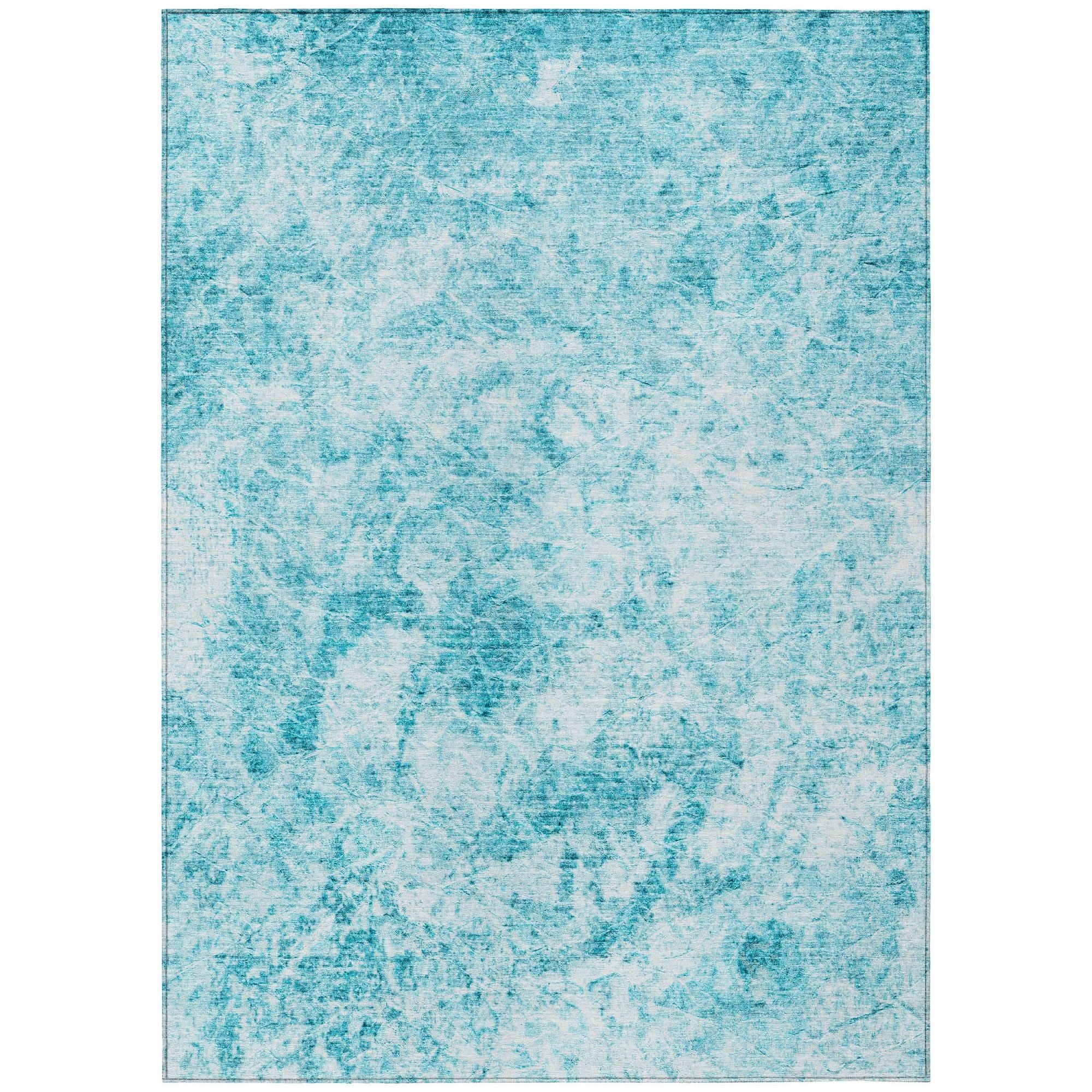 Machine Made ACN553 Teal  Rugs #color_teal 