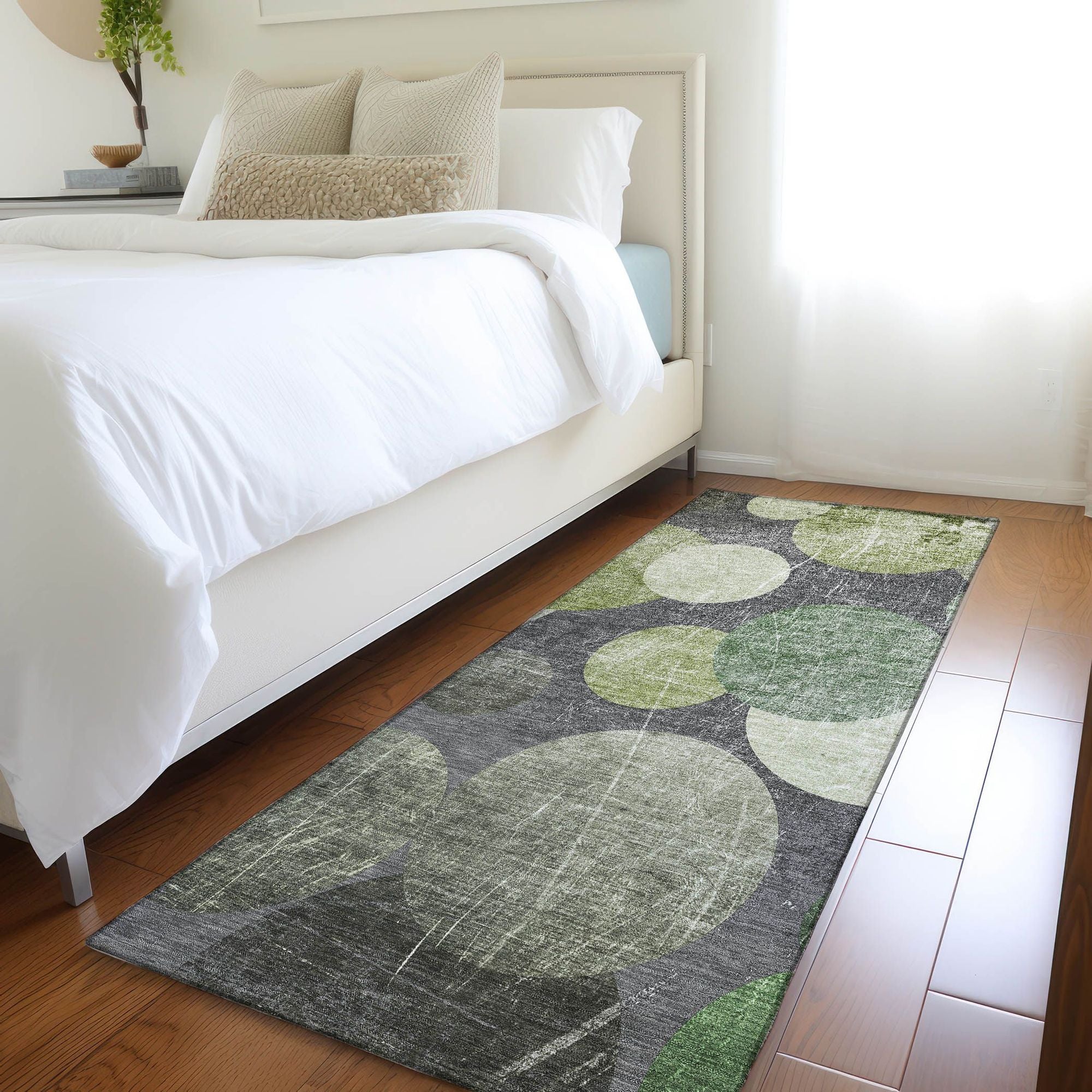 Machine Made ACN556 Green  Rugs #color_green 