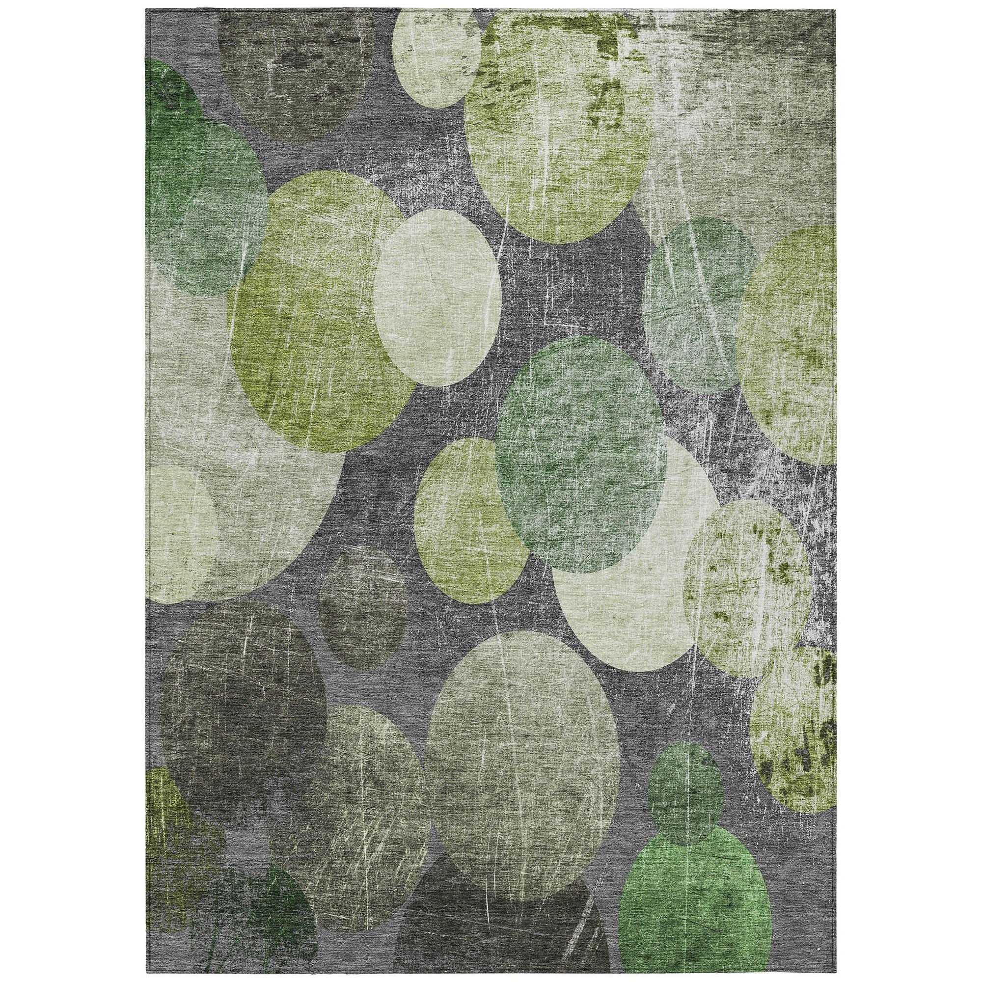 Machine Made ACN556 Green  Rugs #color_green 