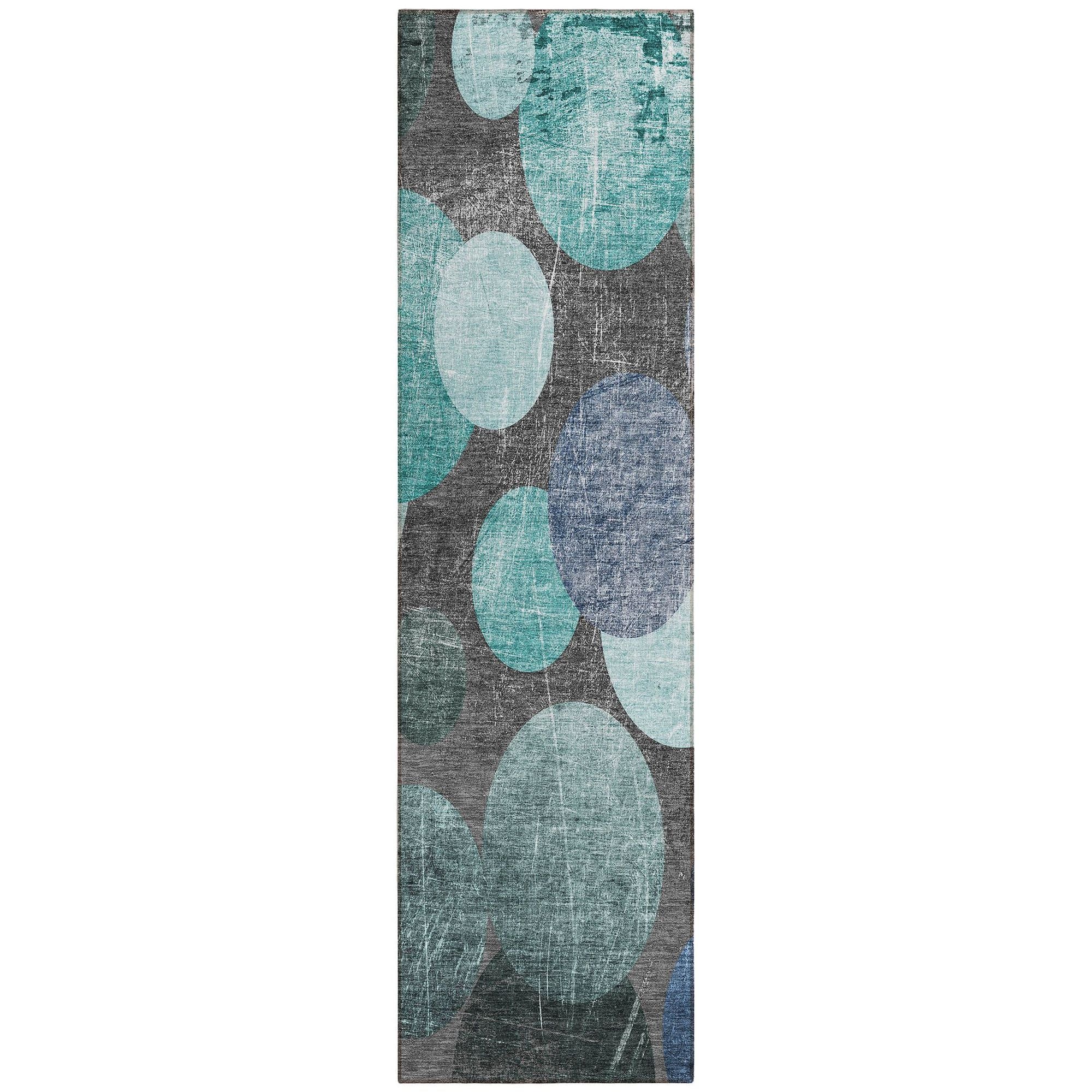 Machine Made ACN556 Teal  Rugs #color_teal 