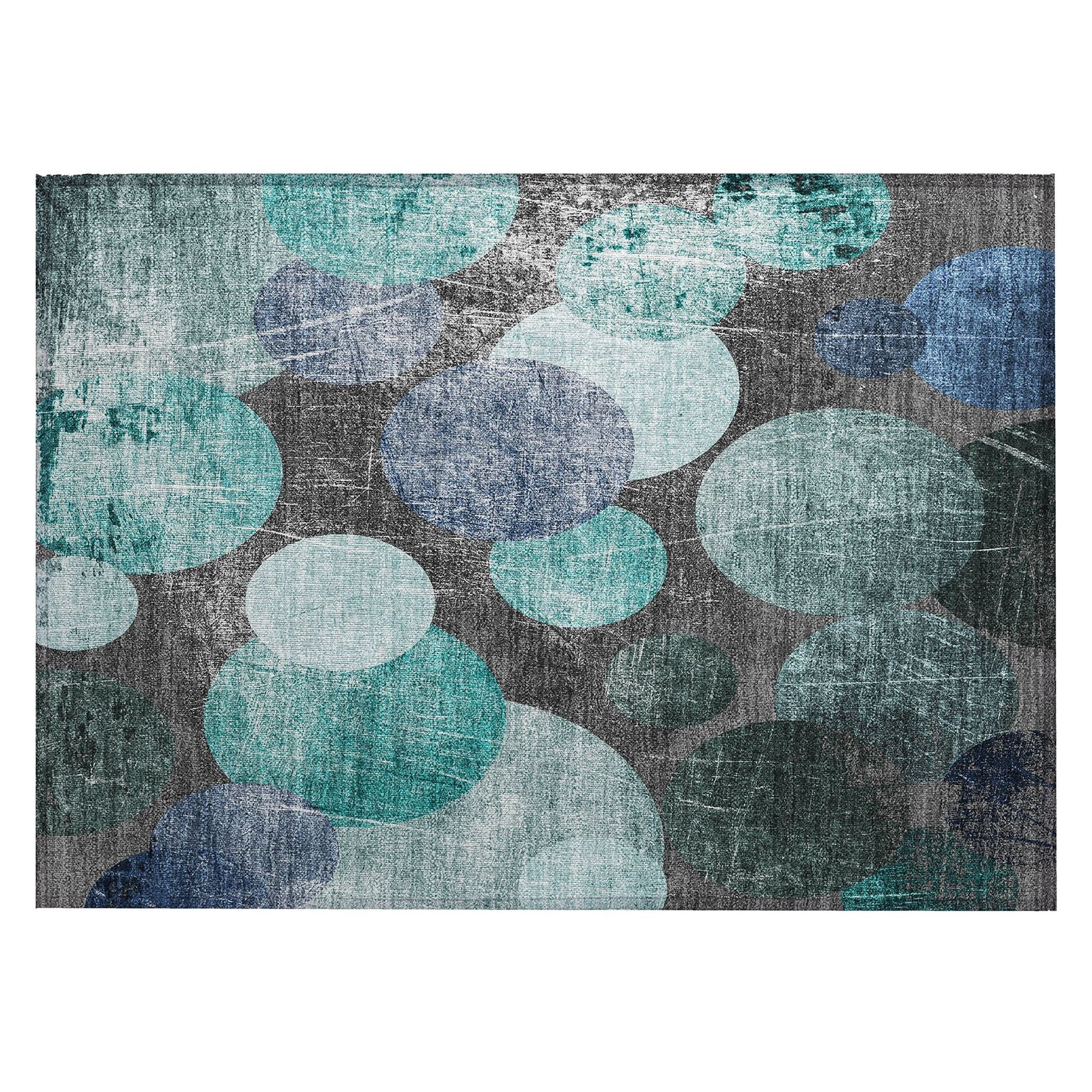 Machine Made ACN556 Teal  Rugs #color_teal 