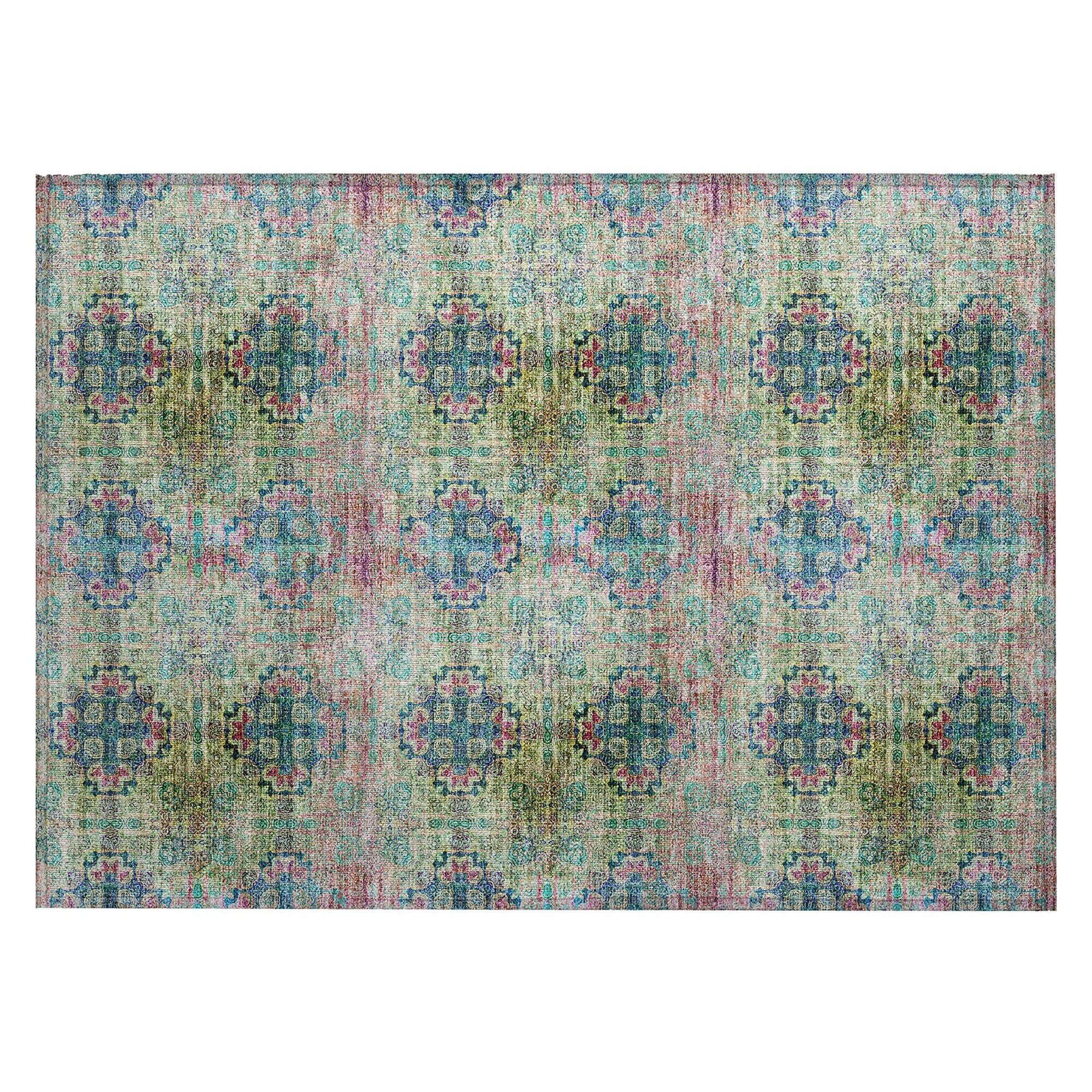 Machine Made ACN557 Green  Rugs #color_green 