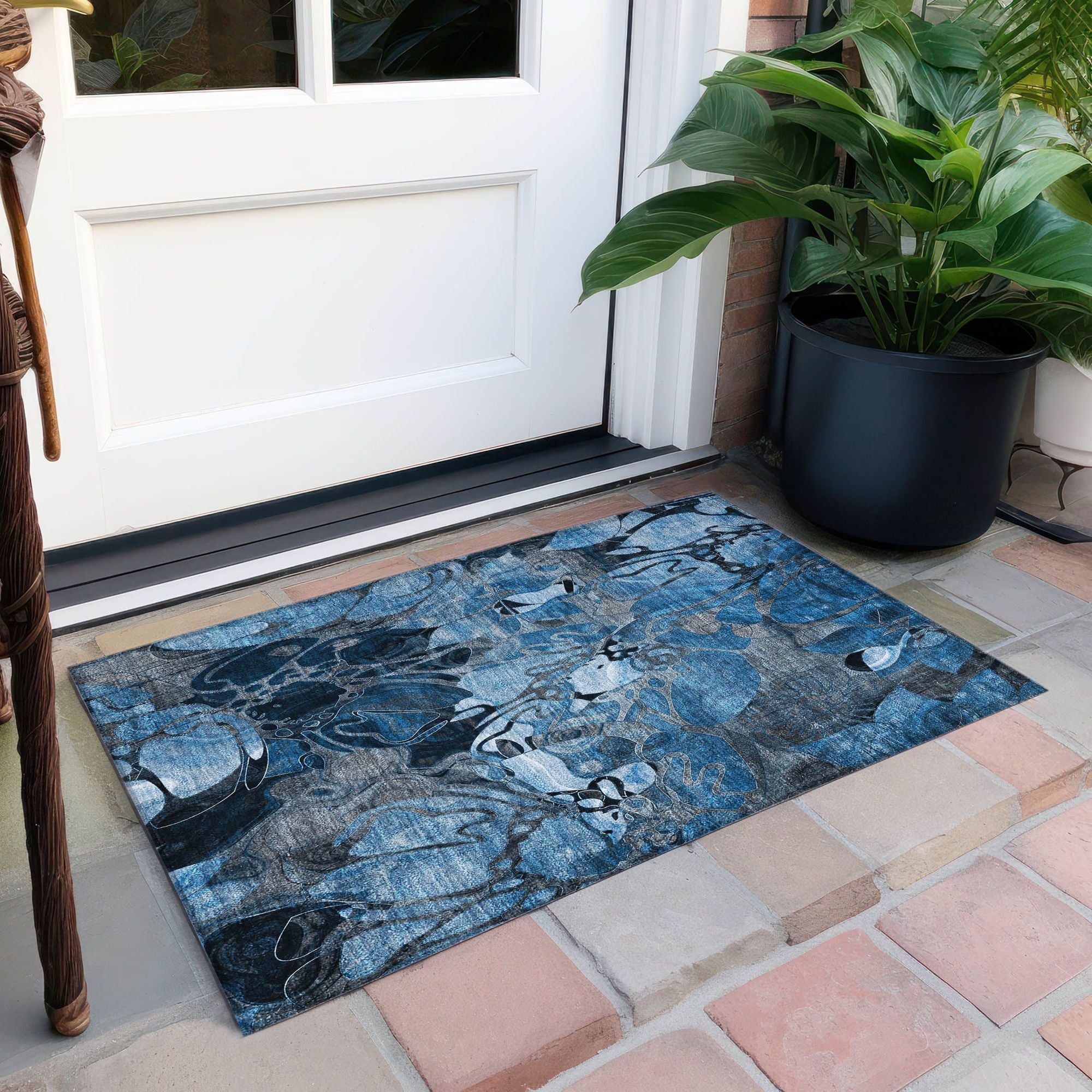 Machine Made ACN558 Blue  Rugs #color_blue 