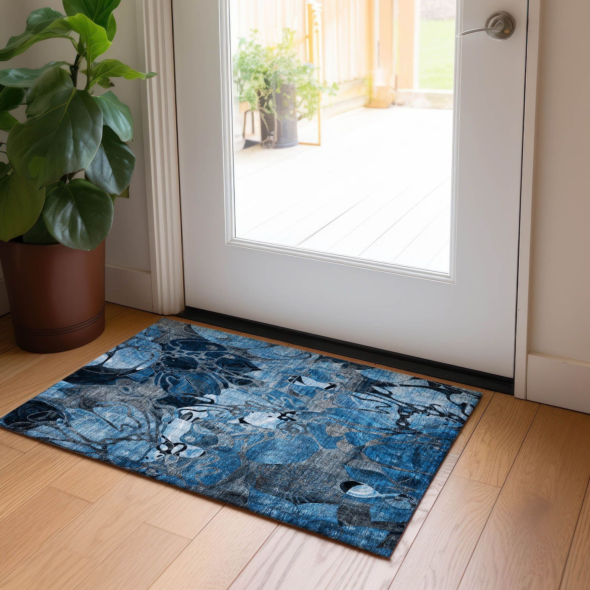 Machine Made ACN558 Blue  Rugs #color_blue 