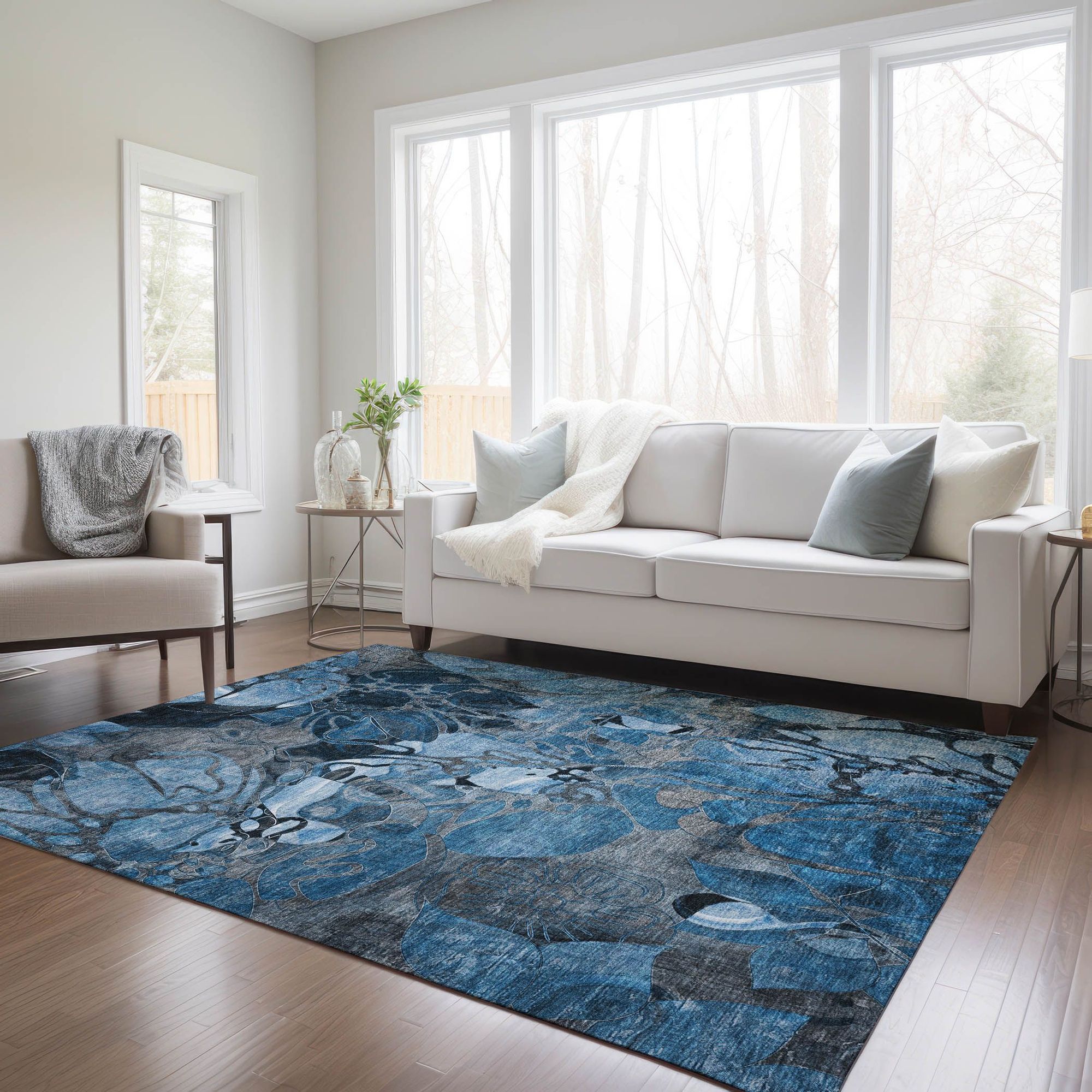 Machine Made ACN558 Blue  Rugs #color_blue 