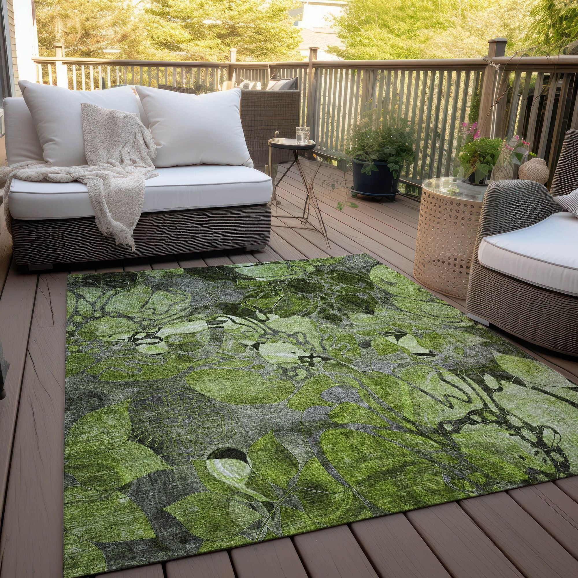 Machine Made ACN558 Fern Green Rugs #color_fern green