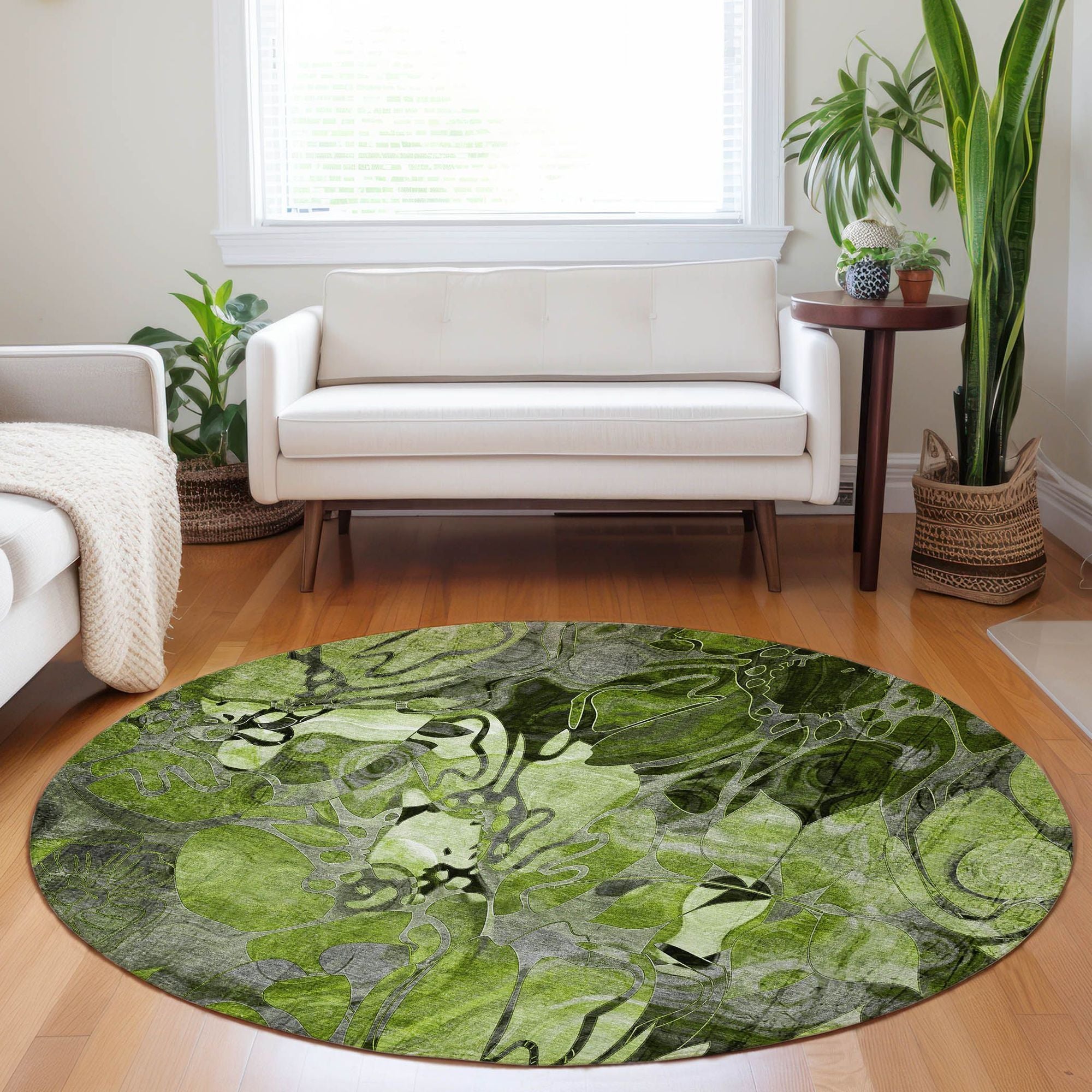 Machine Made ACN558 Fern Green Rugs #color_fern green