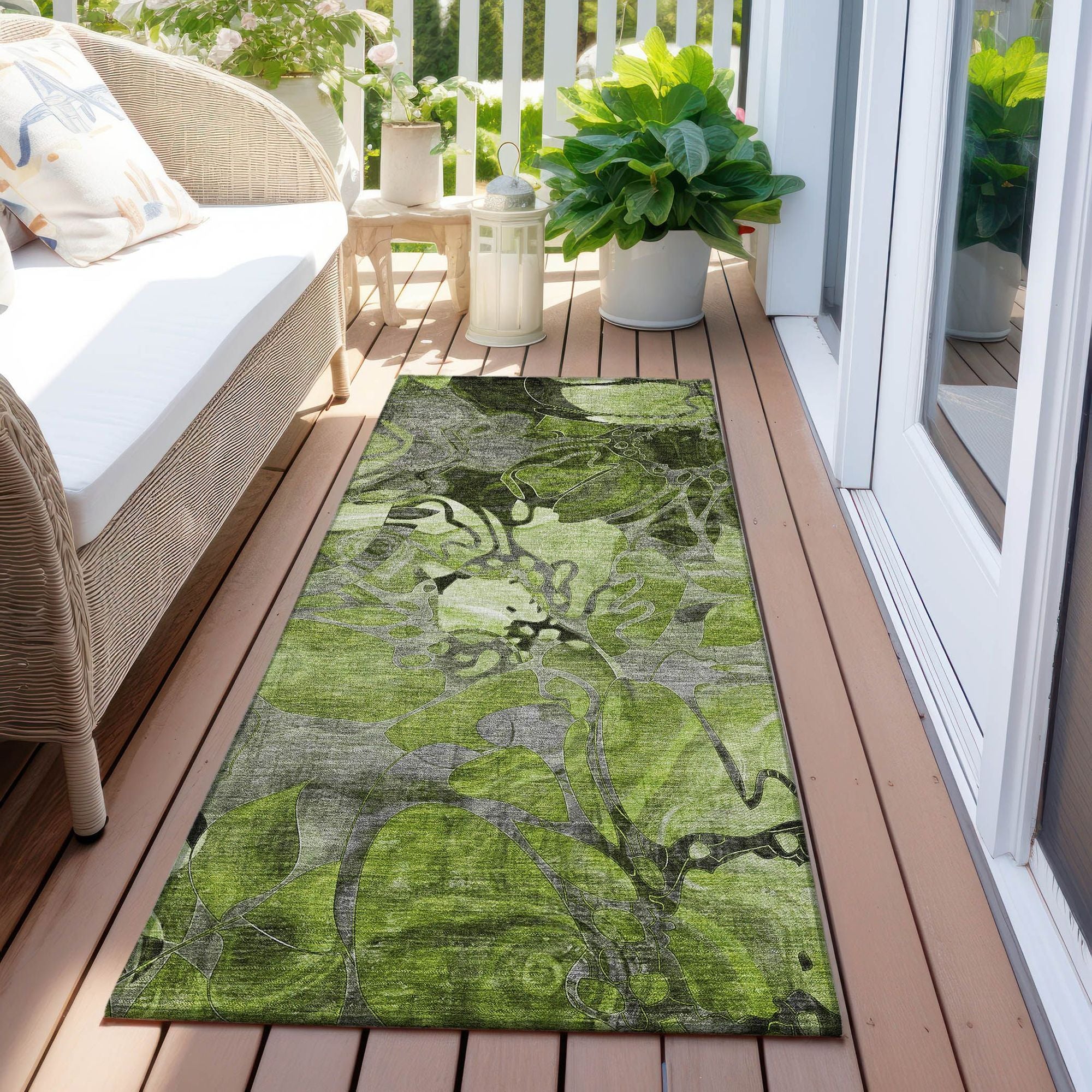 Machine Made ACN558 Fern Green Rugs #color_fern green