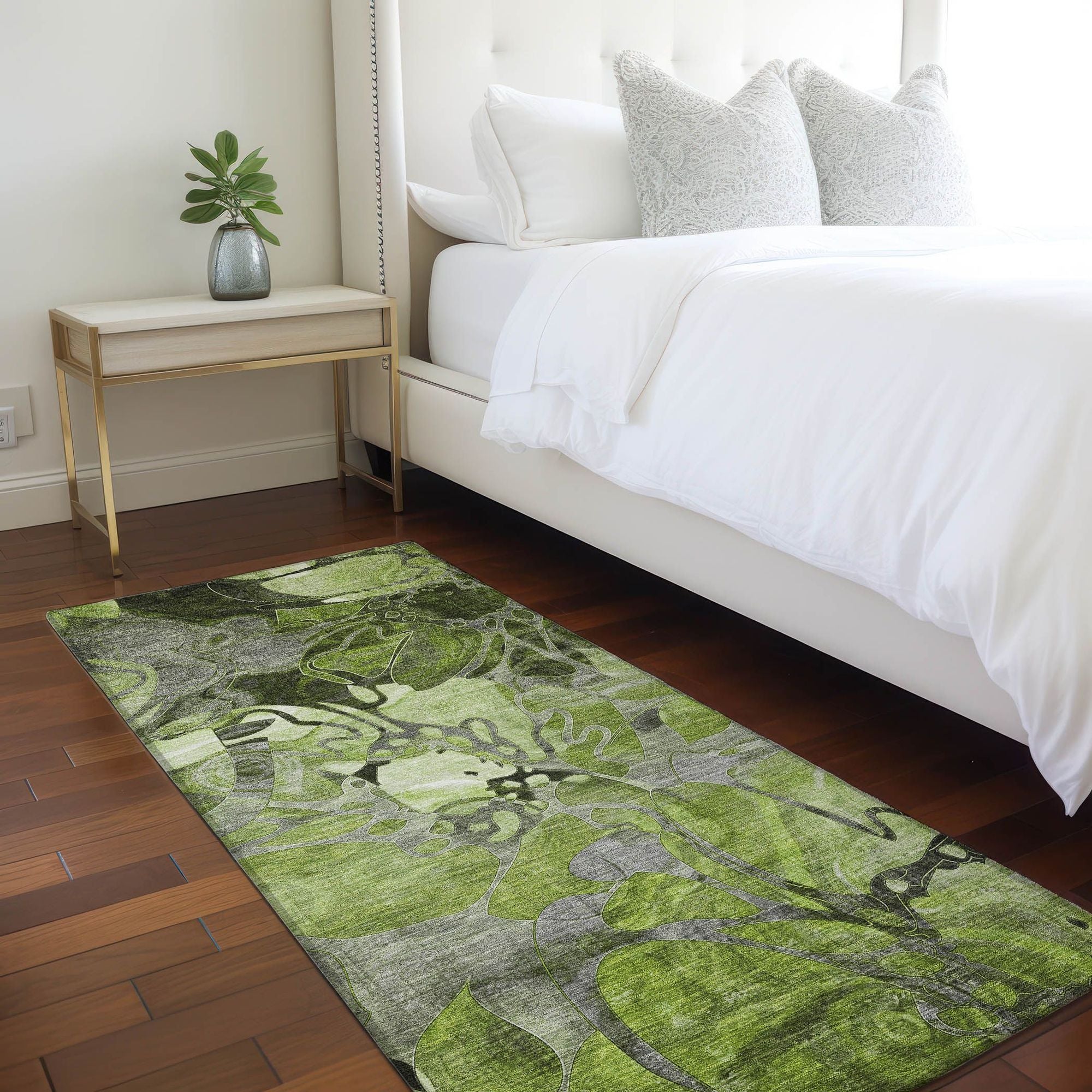 Machine Made ACN558 Fern Green Rugs #color_fern green