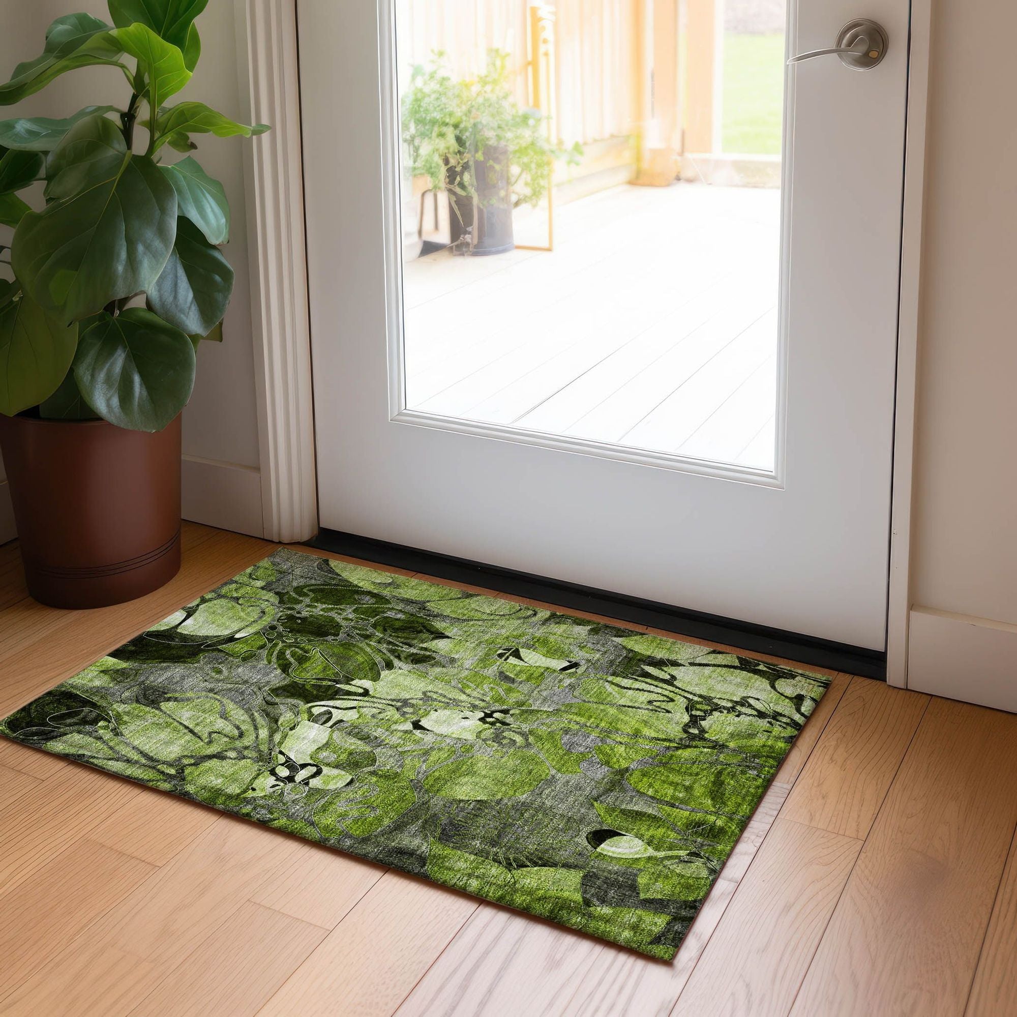 Machine Made ACN558 Fern Green Rugs #color_fern green