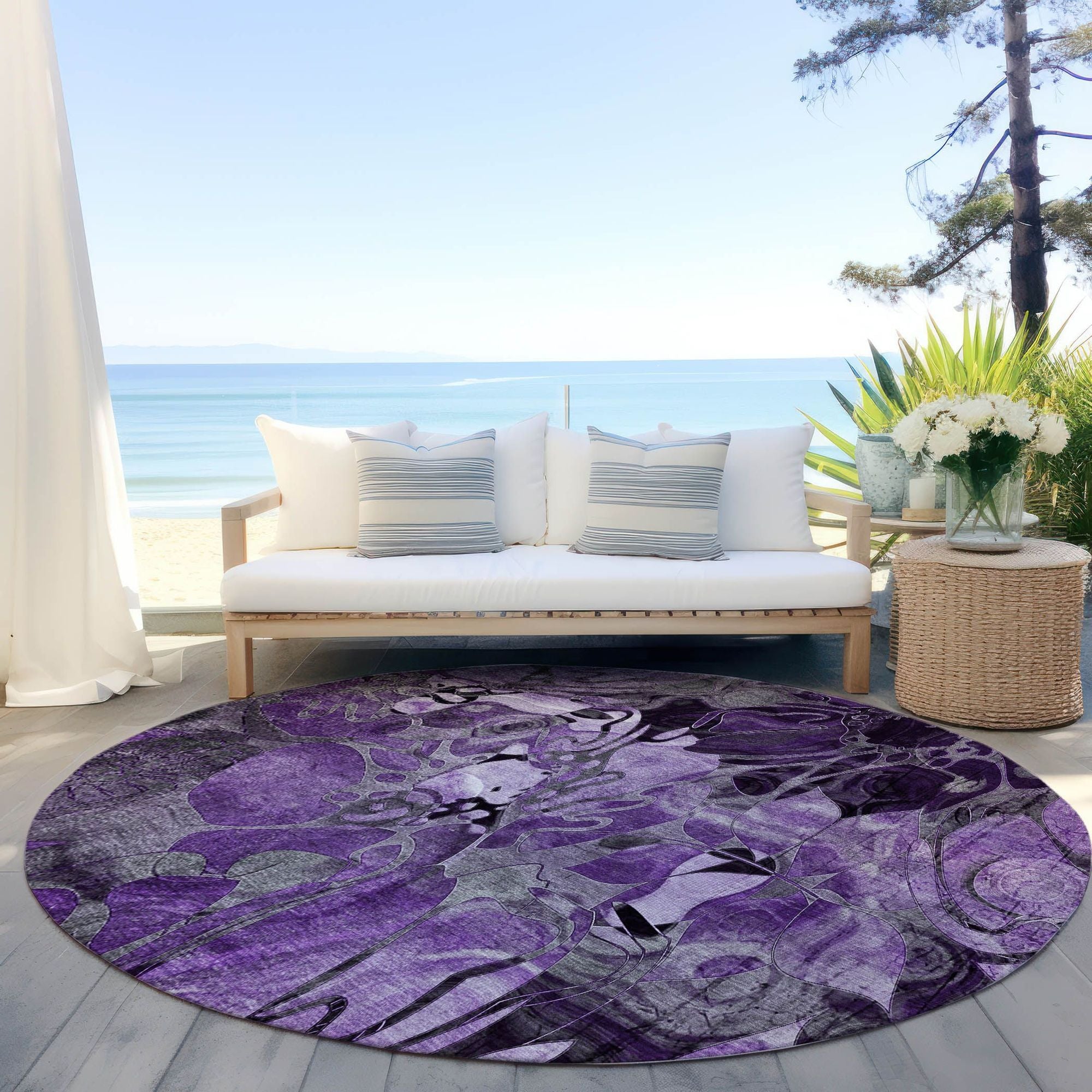 Machine Made ACN558 Purple  Rugs #color_purple 