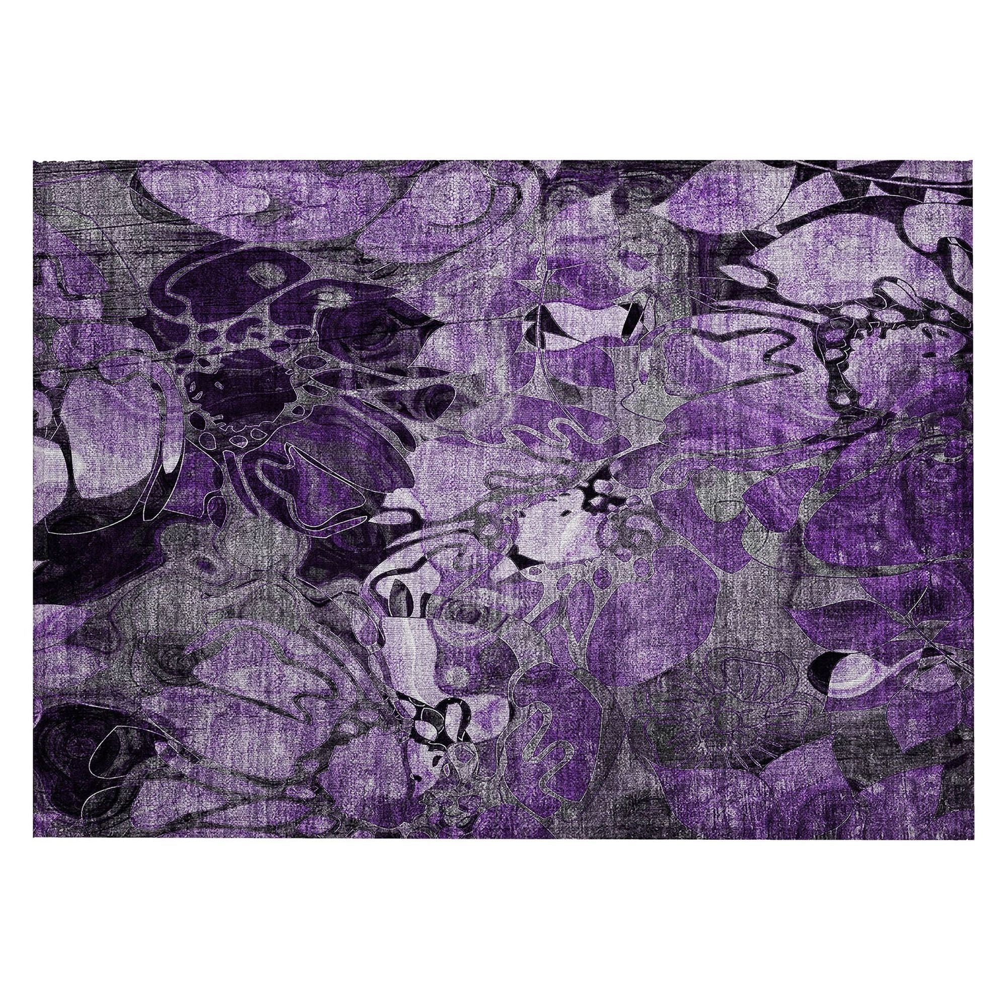 Machine Made ACN558 Purple  Rugs #color_purple 