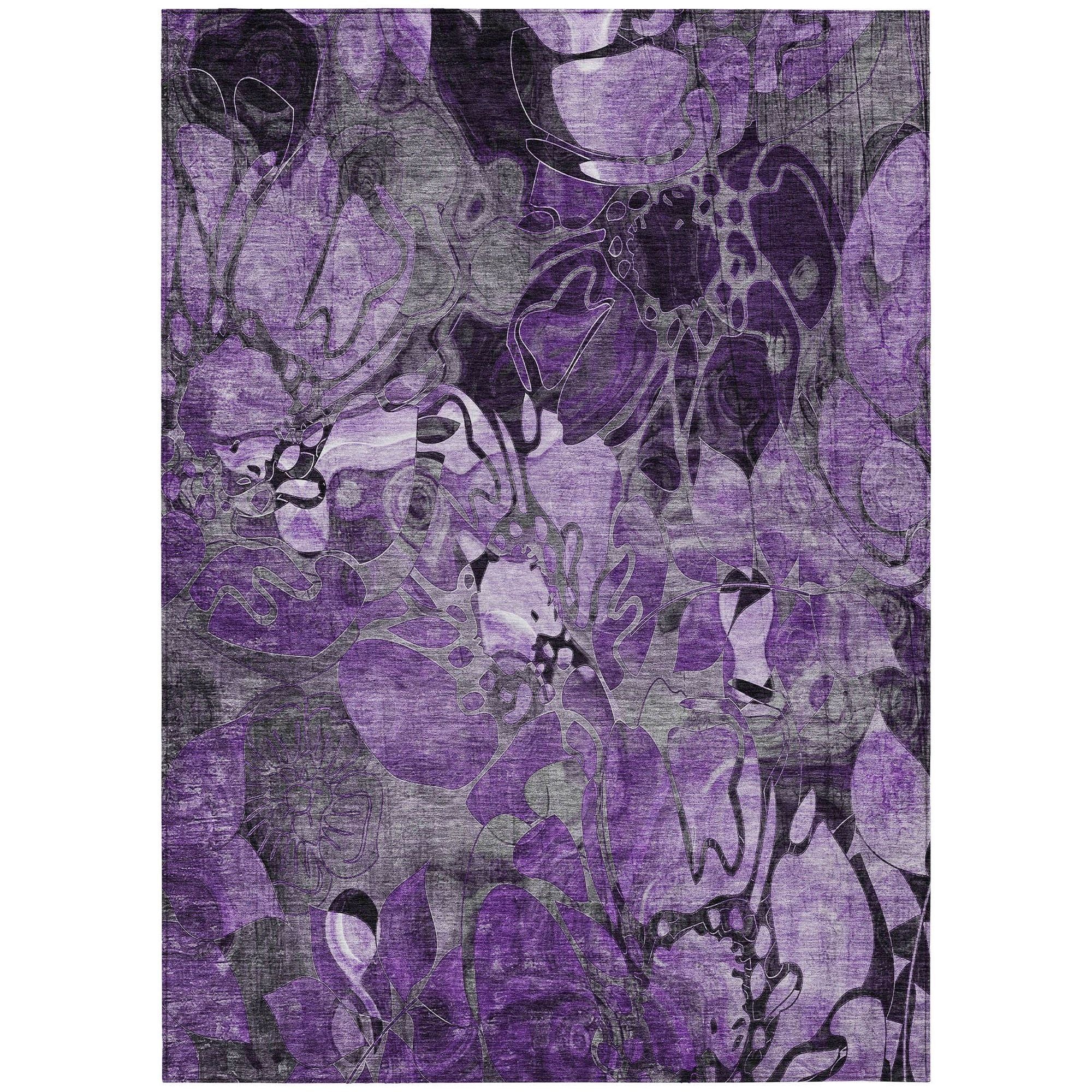 Machine Made ACN558 Purple  Rugs #color_purple 