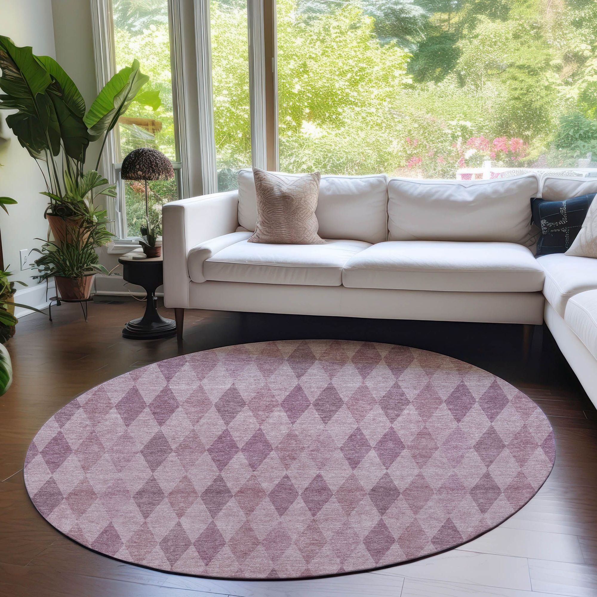 Machine Made ACN561 Blush Pink Rugs #color_blush pink