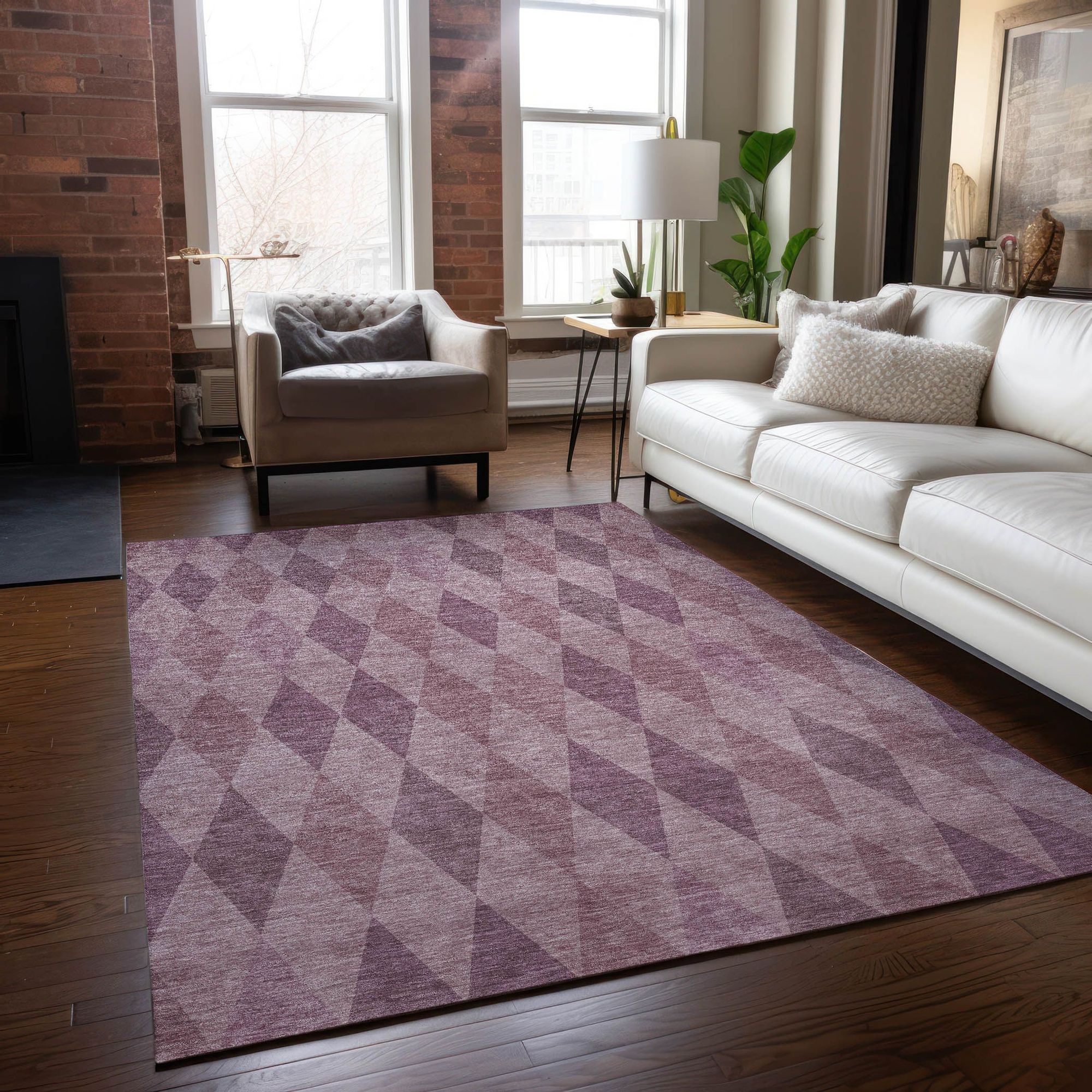 Machine Made ACN561 Blush Pink Rugs #color_blush pink