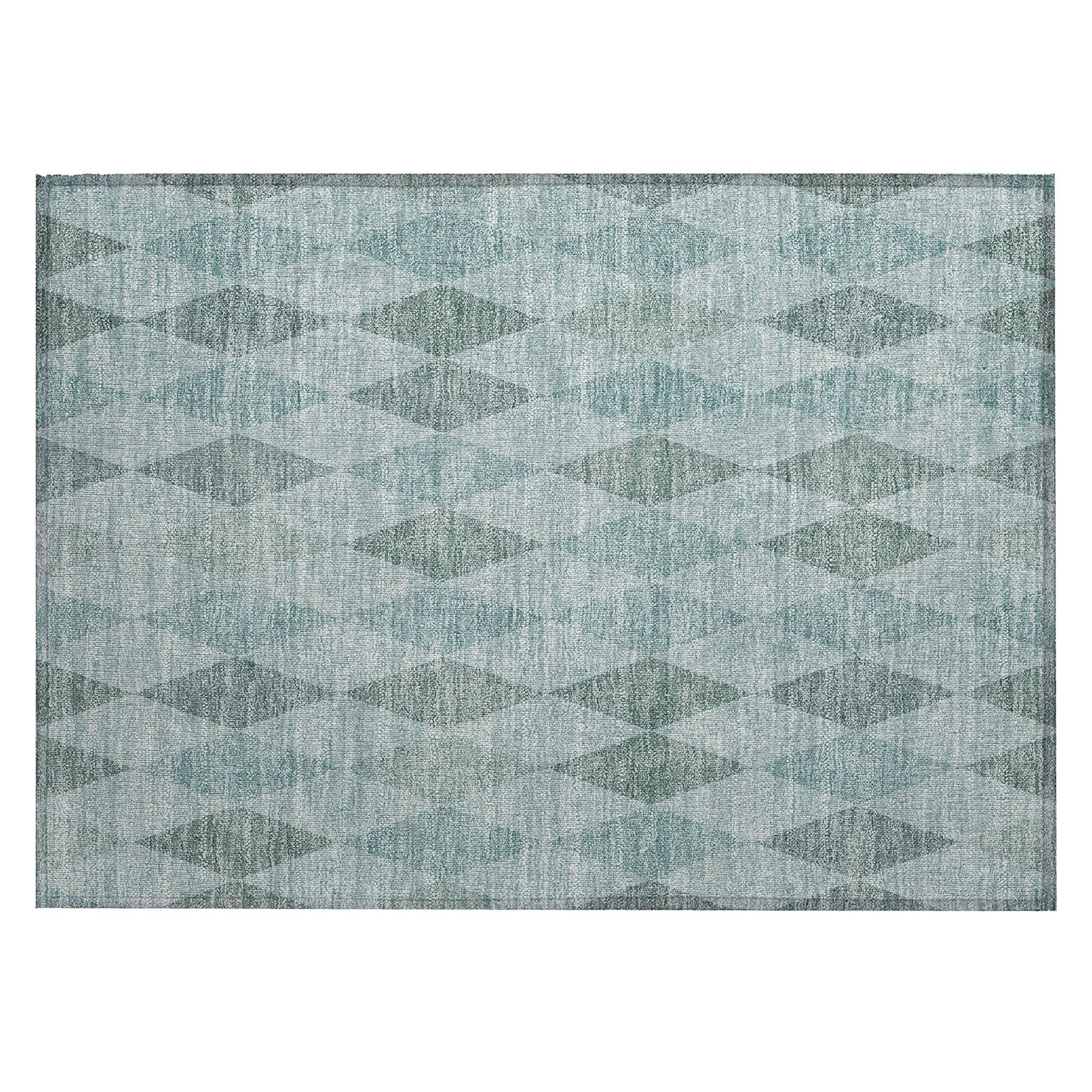 Machine Made ACN561 Teal  Rugs #color_teal 