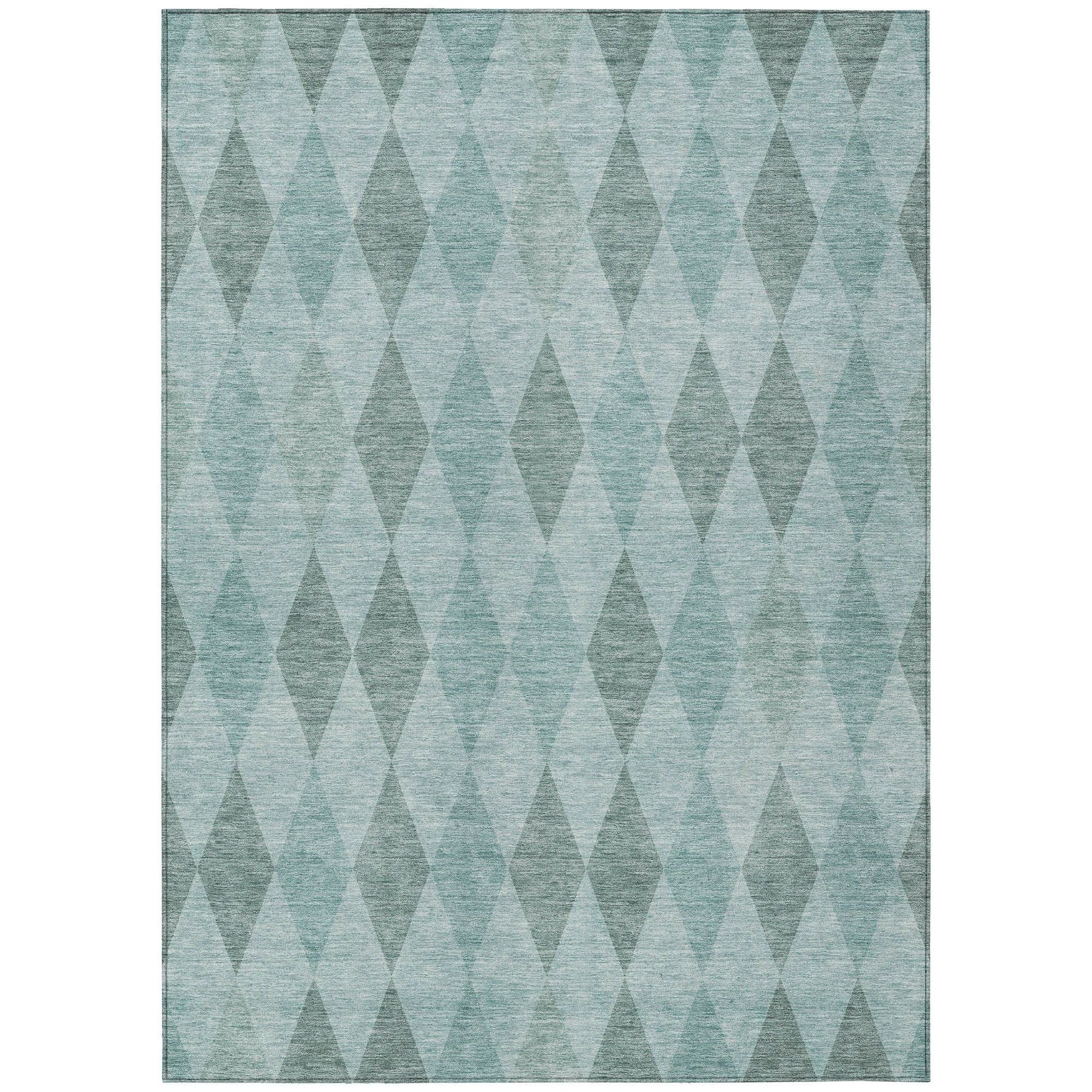 Machine Made ACN561 Teal  Rugs #color_teal 