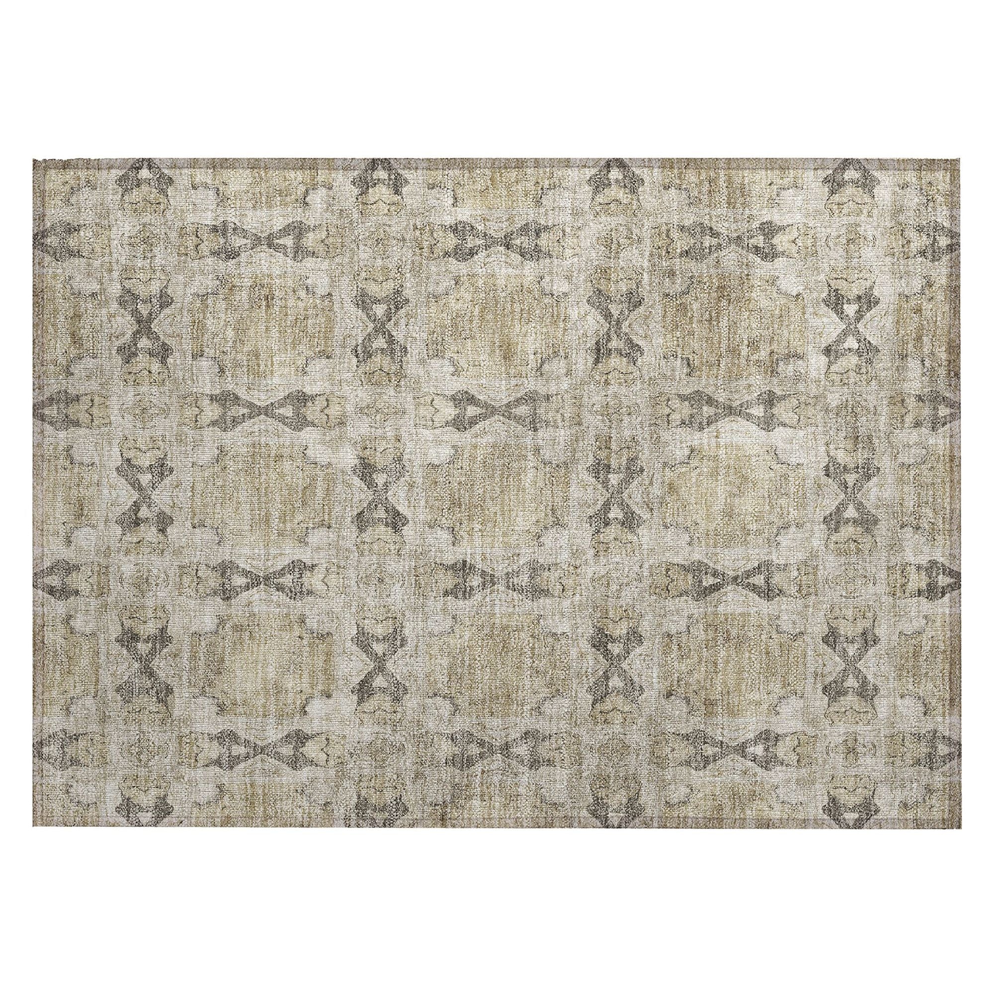 Machine Made ACN564 Beige Brown Rugs #color_beige brown