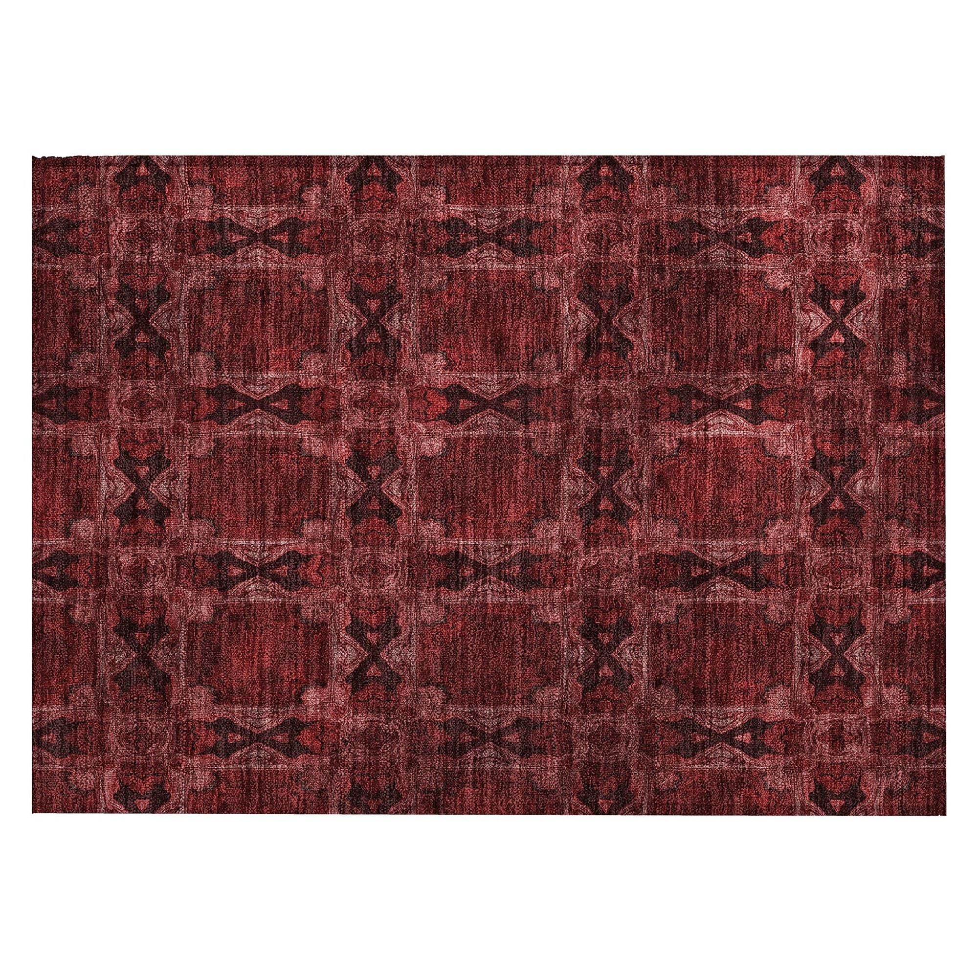 Machine Made ACN564 Burgundy Red Rugs #color_burgundy red