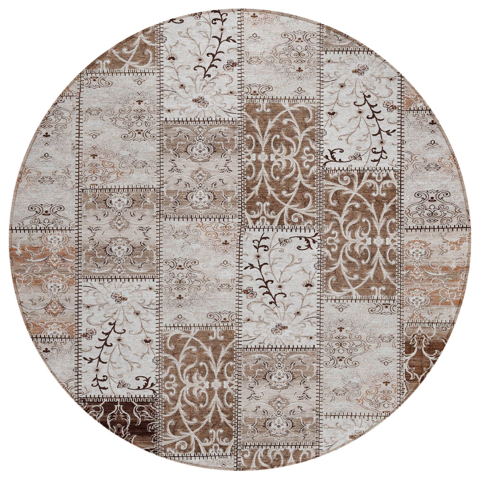 Machine Made ACN566 Beige Brown Rugs #color_beige brown