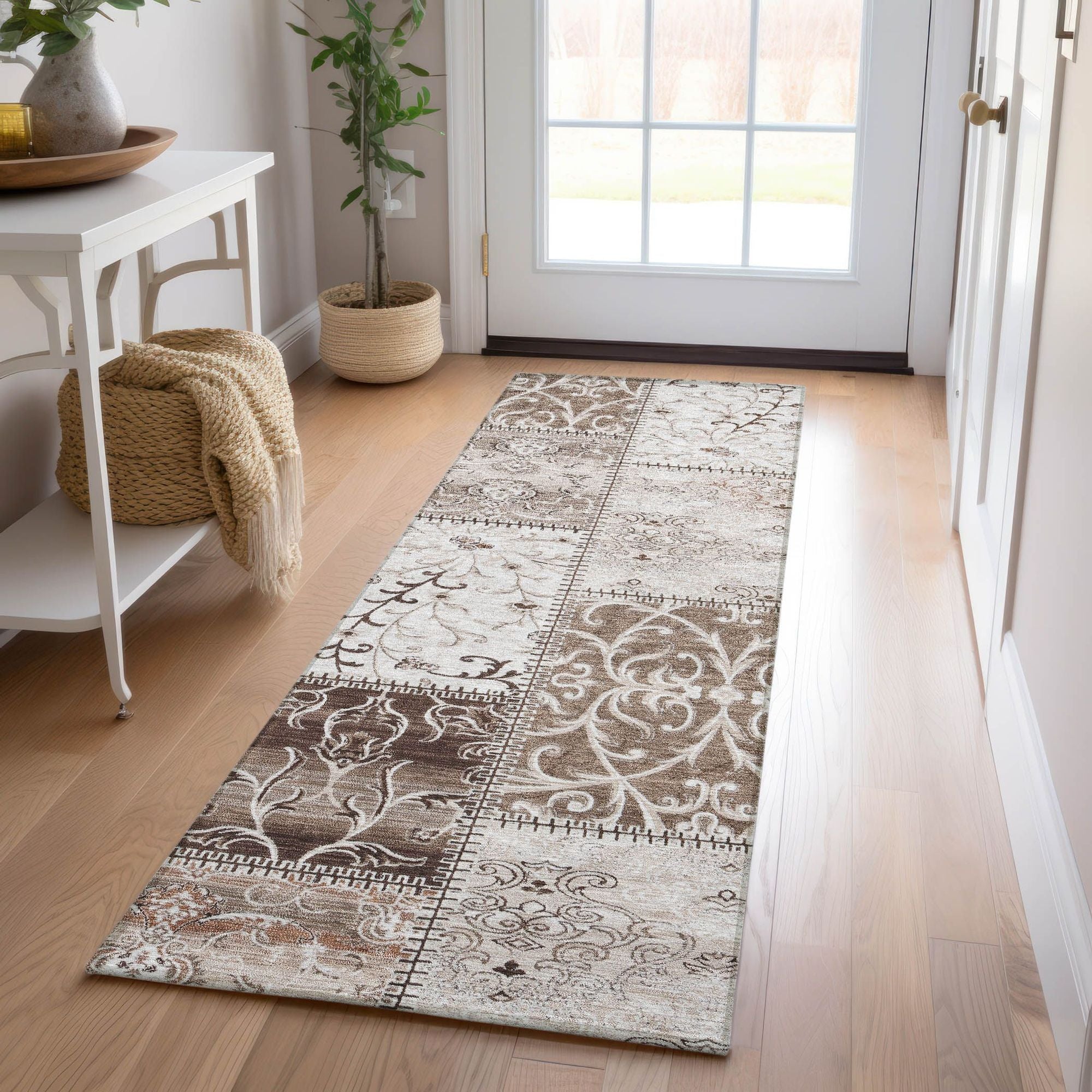 Machine Made ACN566 Beige Brown Rugs #color_beige brown