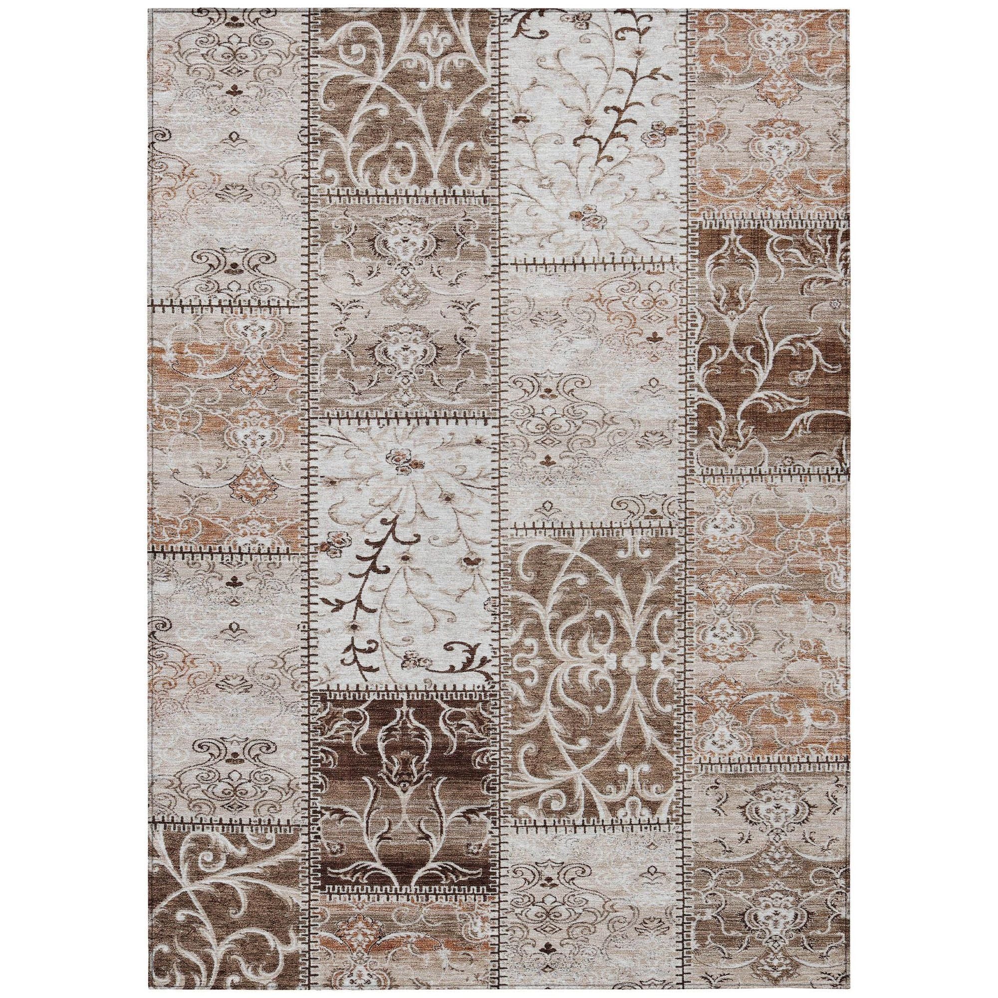 Machine Made ACN566 Beige Brown Rugs #color_beige brown