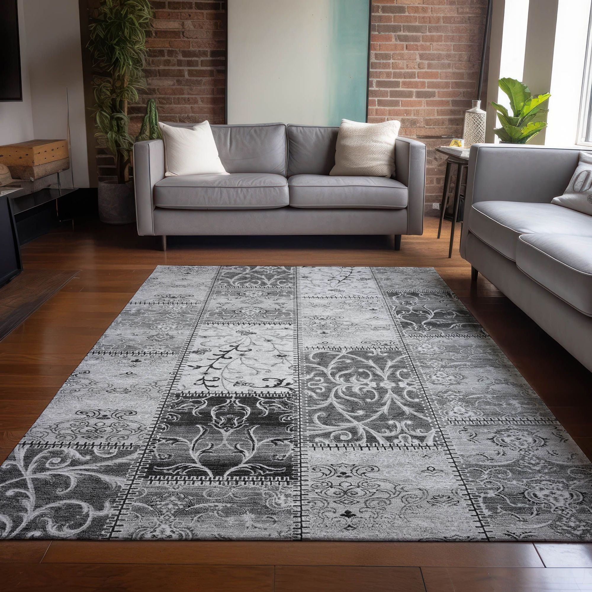 Machine Made ACN566 Gray  Rugs #color_gray 