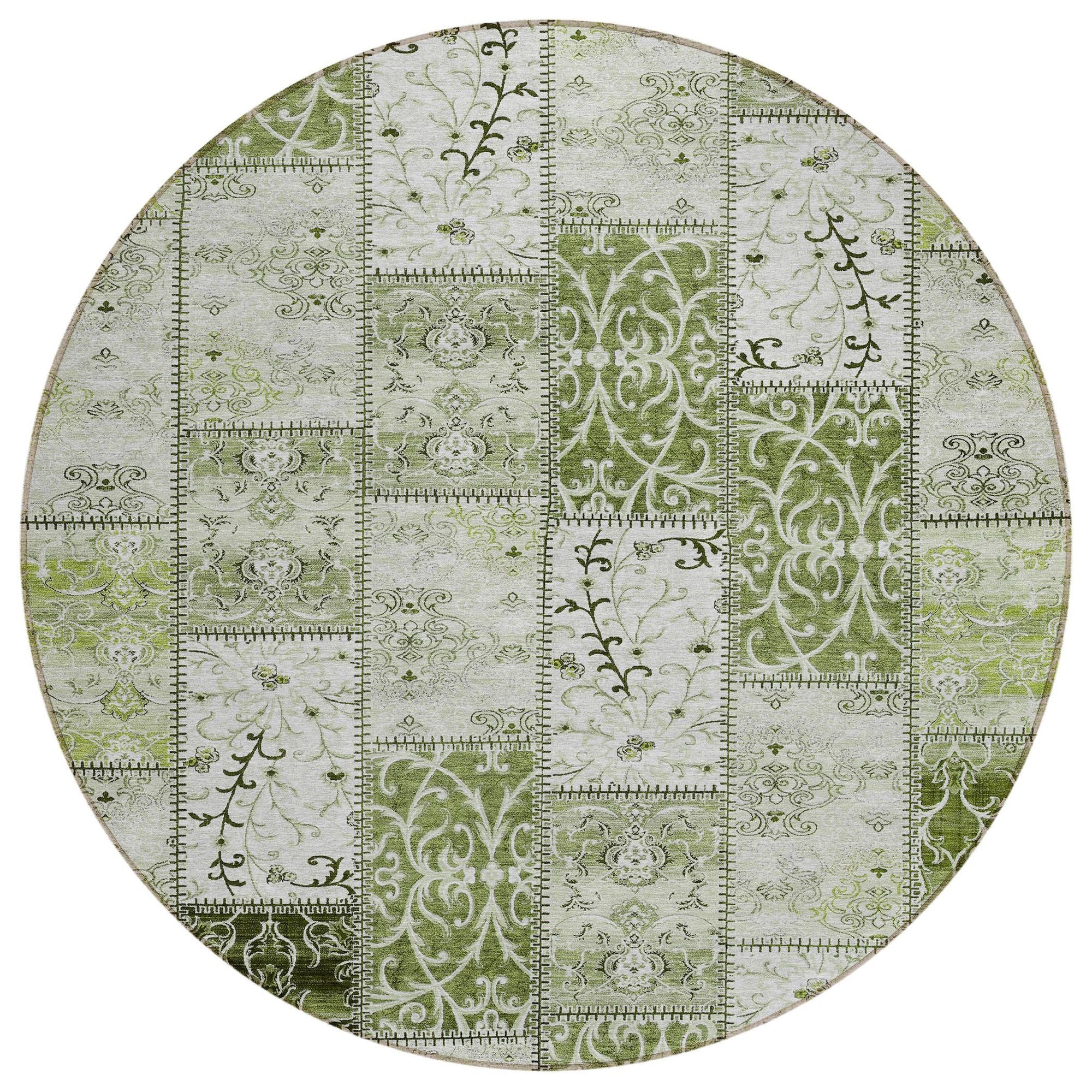 Machine Made ACN566 Green  Rugs #color_green 